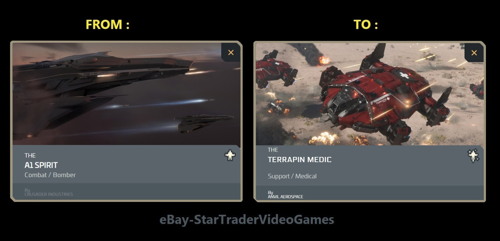 STAR CITIZEN – SHIP UPGRADE TO TERRAPIN MEDIC – CCU SELECTION