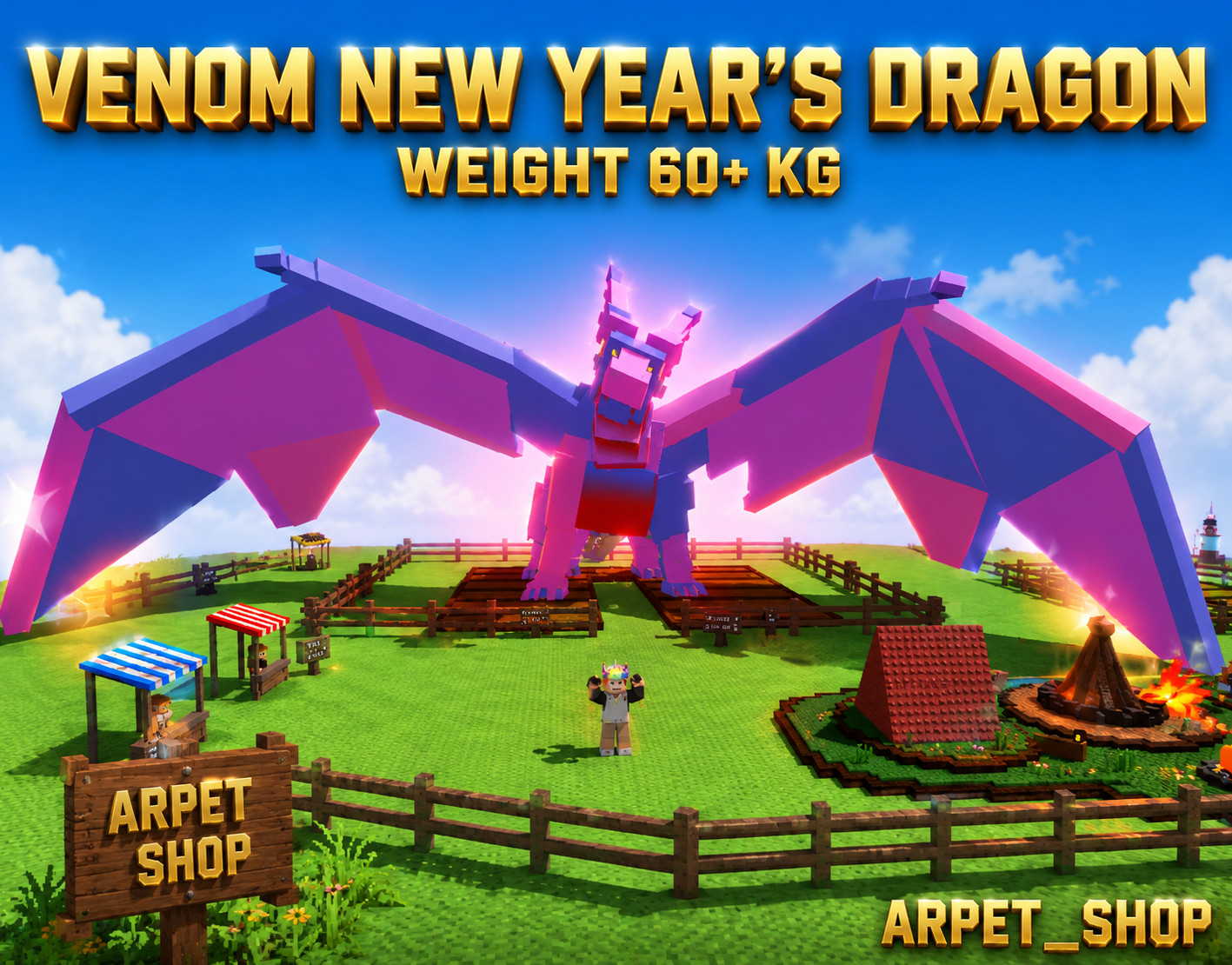 [🐶] Roblox GROW A GARDEN | Blossom New Years Dragon 60+ KG | INSTANT DELIVERY☑️