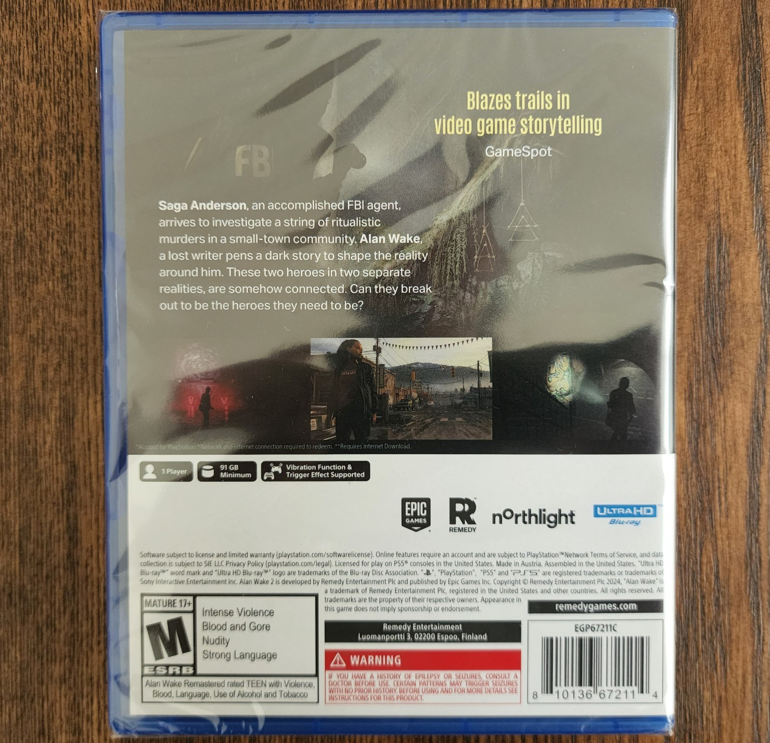 Alan Wake 2 Deluxe Edition – PlayStation 5 – Ships Fast!!