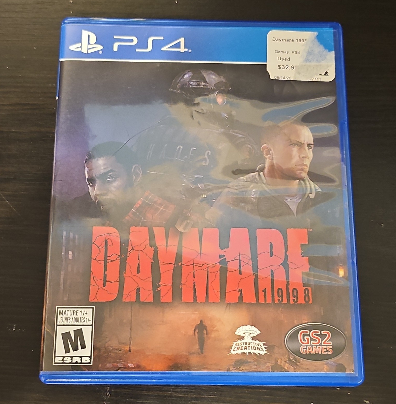 GS2 Games Daymare: 1998 (Sony PlayStation 4, PS4, 2019) Survival Horror M