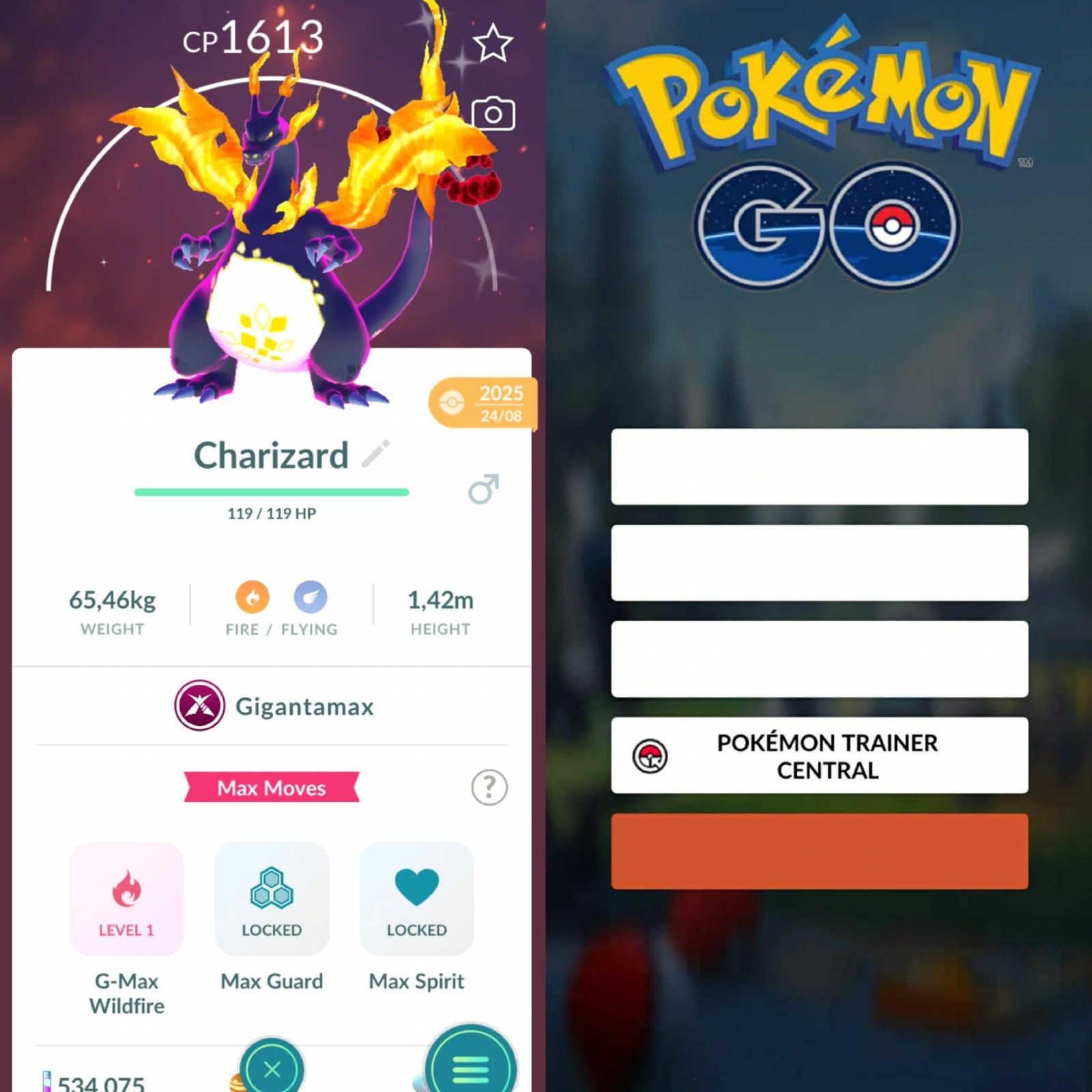 Pokémon PTC Go | Shiny Gigantamax Charizard ✨ Mini or Trade