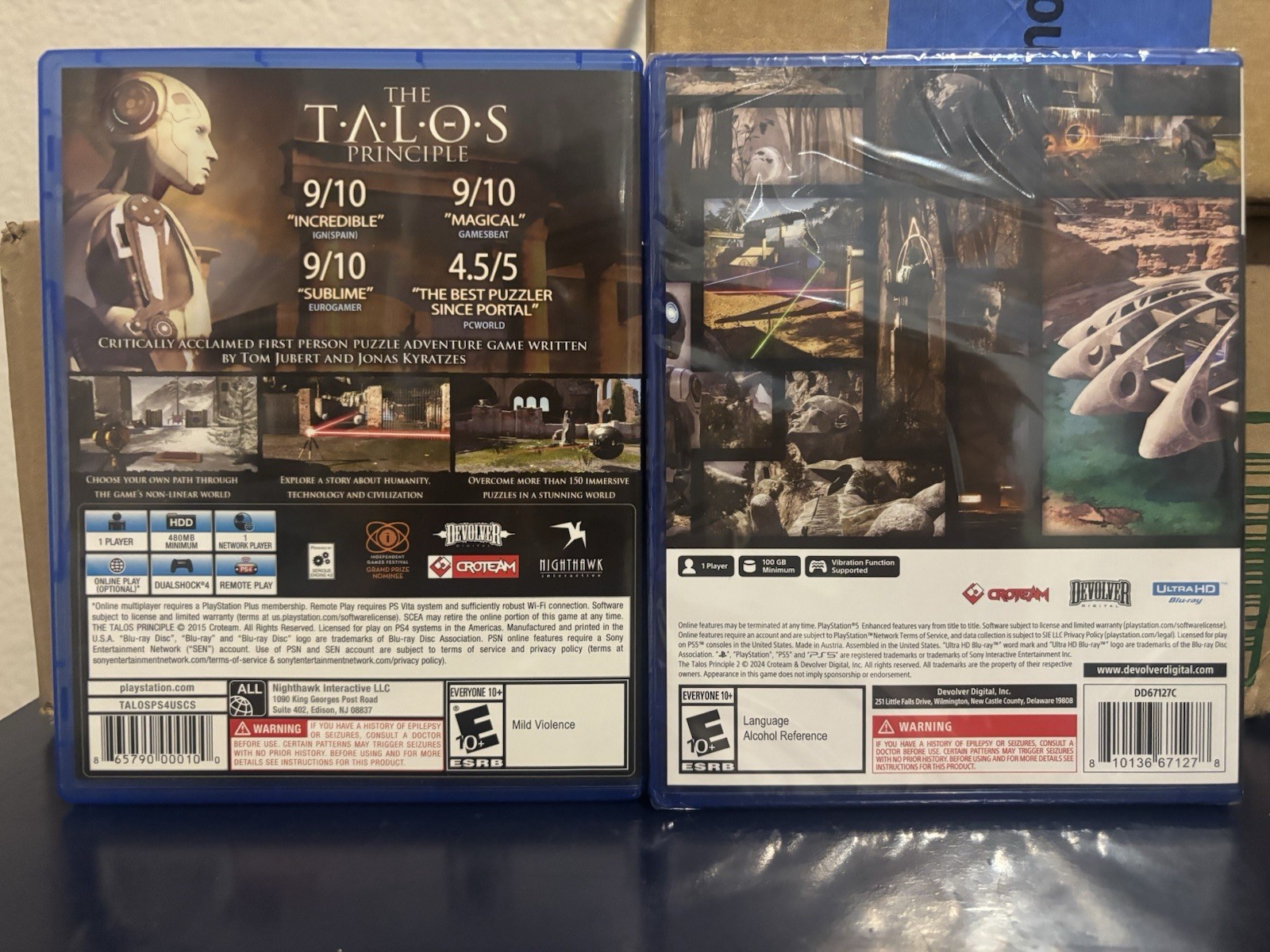 The Talos Principle1, II 2 PS4/5 Playstation Devolver Low Print Rare HTF