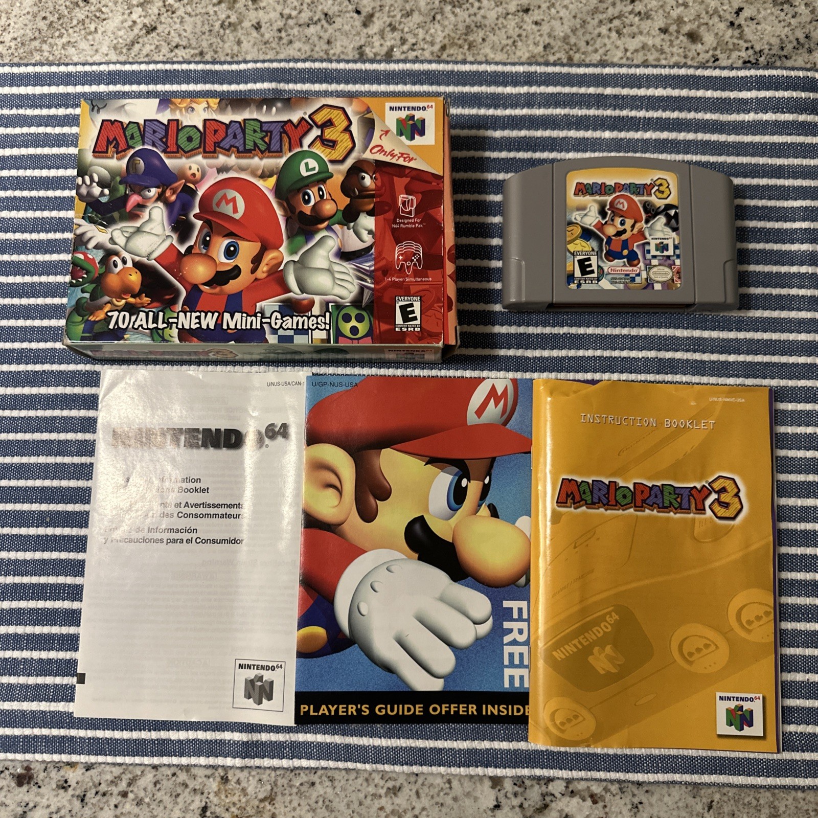 Mario Party 3 (Nintendo 64) COMPLETE w/ Box, Manual, Cartridge