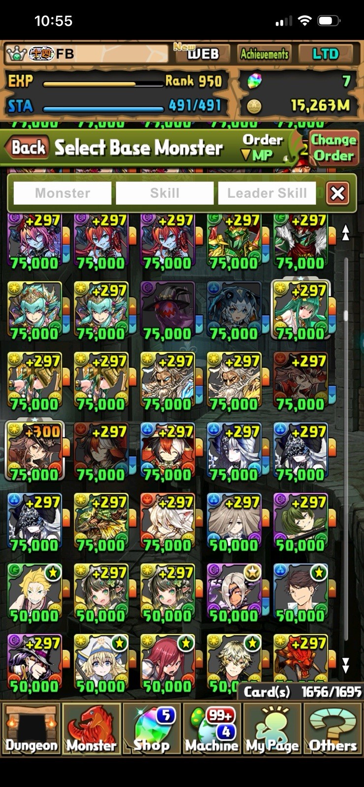 Puzzle and Dragons Account Rank 950 Android iOS Multiplayer