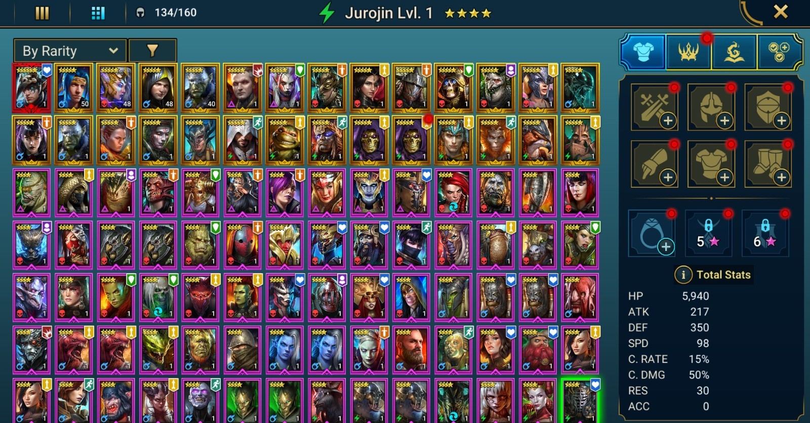 Raid Shadow Legends | Starter Mythical – Nais : 95k energy / 27 Legendary