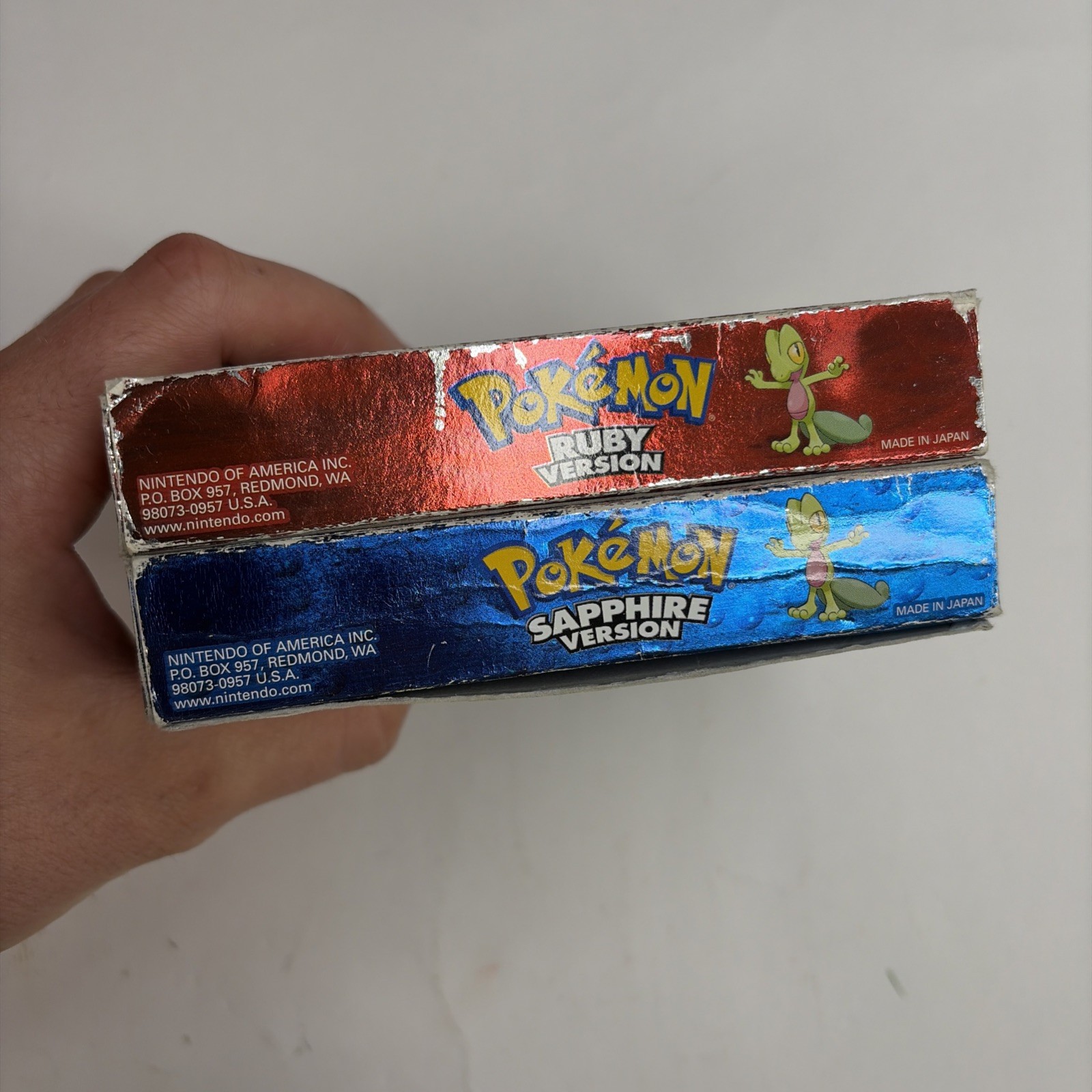 Pokemon Ruby & Sapphire Gameboy Advance AUTHENTIC Complete in Box CIB Cards