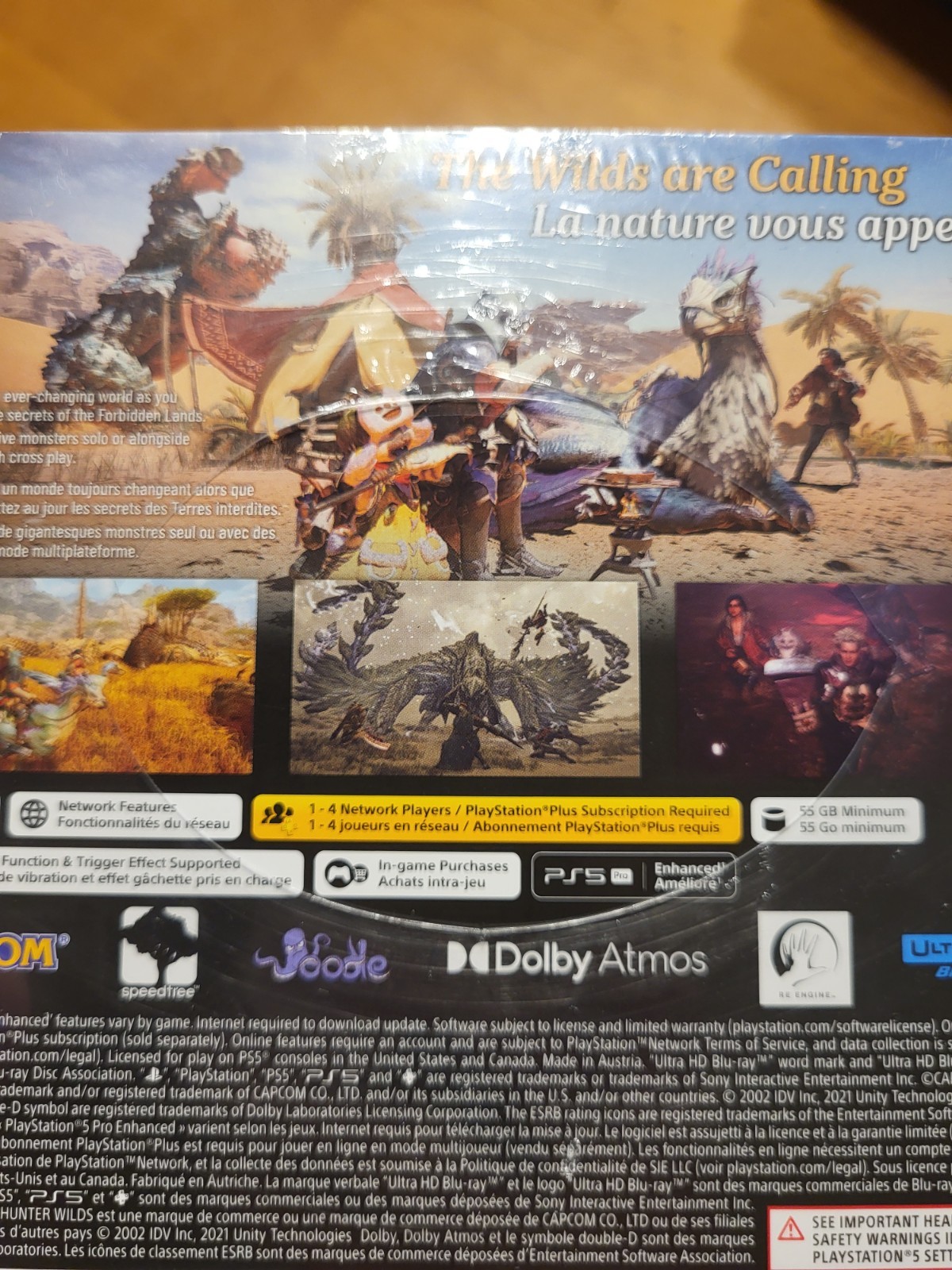 PS5 Playstation 5 Monster Hunter Wilds STEELBOOK EDITION NEW FACTORY SEALED
