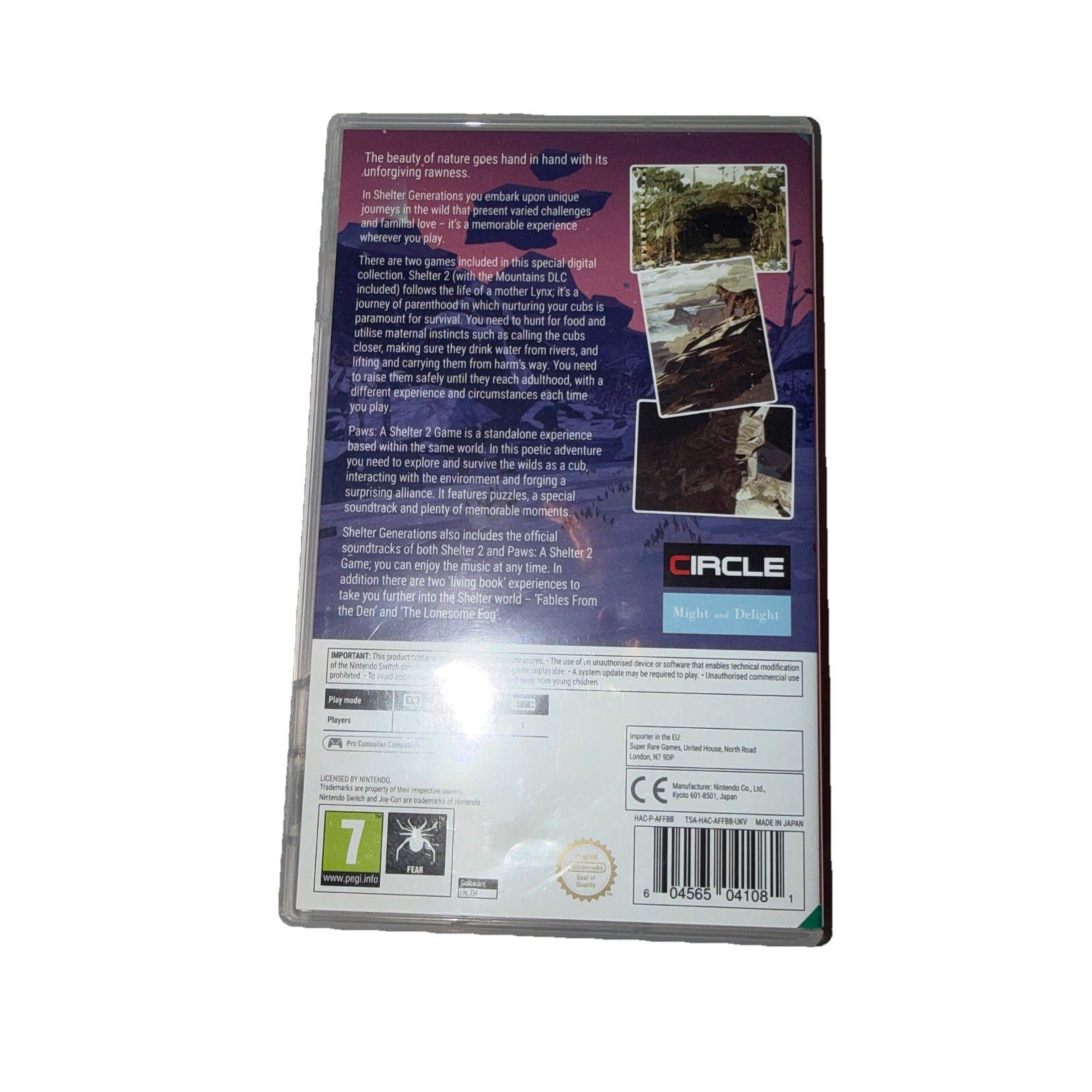 Shelter Generations Nintendo Switch 2018 Super Rare Games #3 Pre-Owned Tested