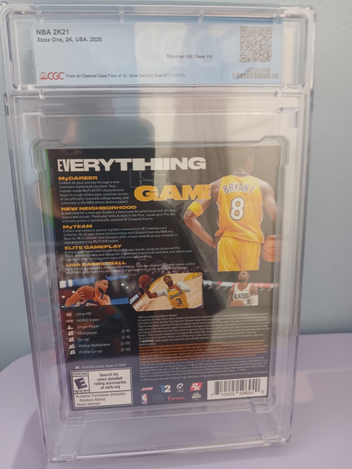 2K NBA 2K21 Mamba Forever Edition Xbox One CGC 9.8 Sealed E 2020