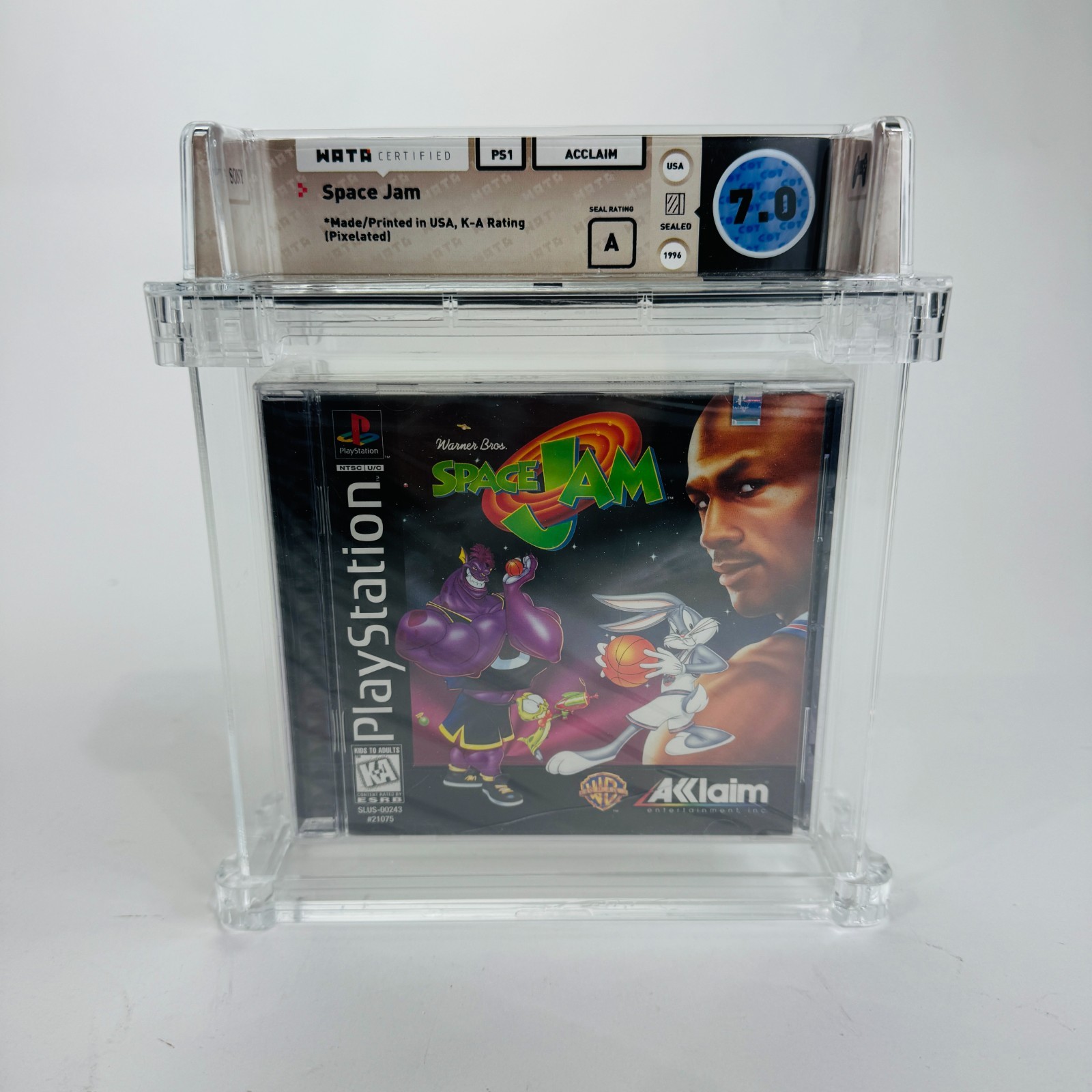 Space Jam (Playstation PS1 Sony 1996) Michael Jordan NEW Sealed WATA 7.0 A