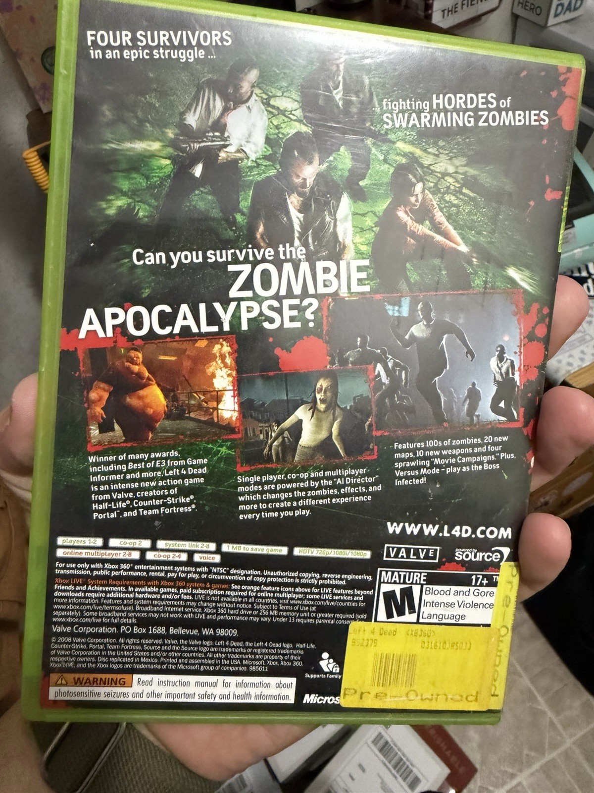 Left 4 Dead (Microsoft Xbox 360, 2008)