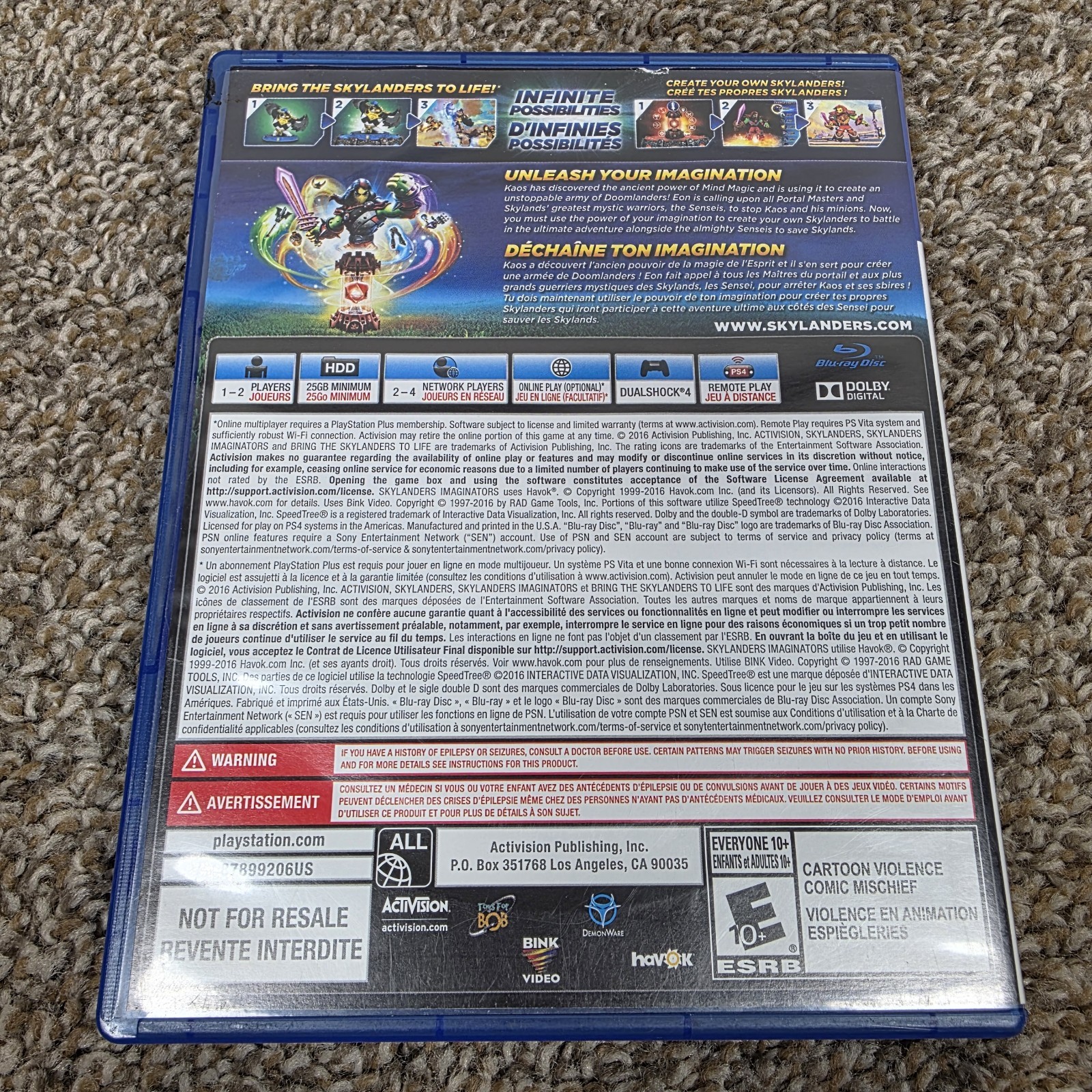 Skylanders Imaginators (Sony PlayStation 4, 2016) PS4 Game