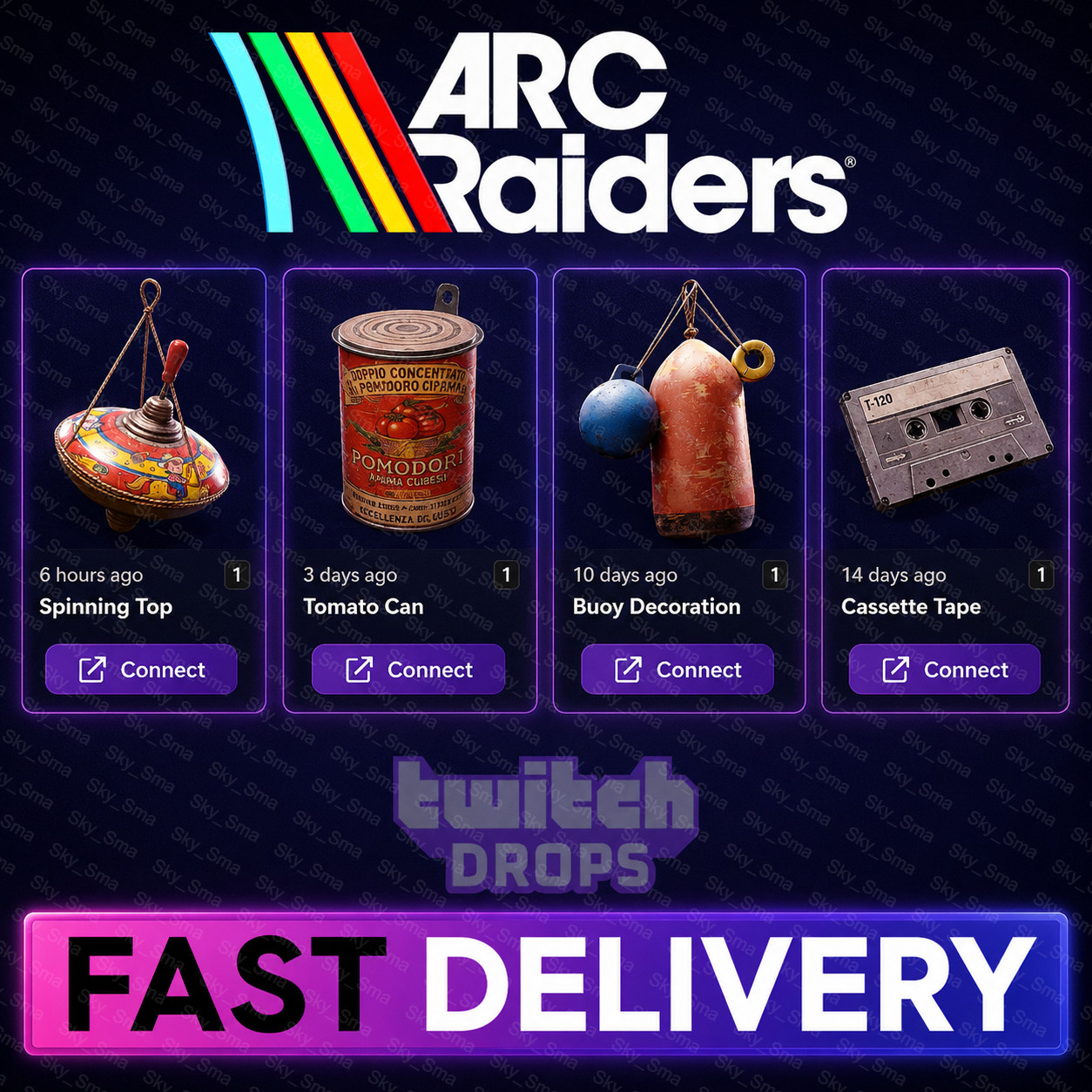 ARC Raiders Twitch Drops – Buoy + Floppy Disk – 4 Items