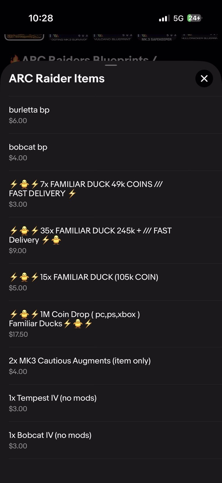 Arc Raiders Familiar Ducks Stack (35 ducks) 245k coins -Expedition