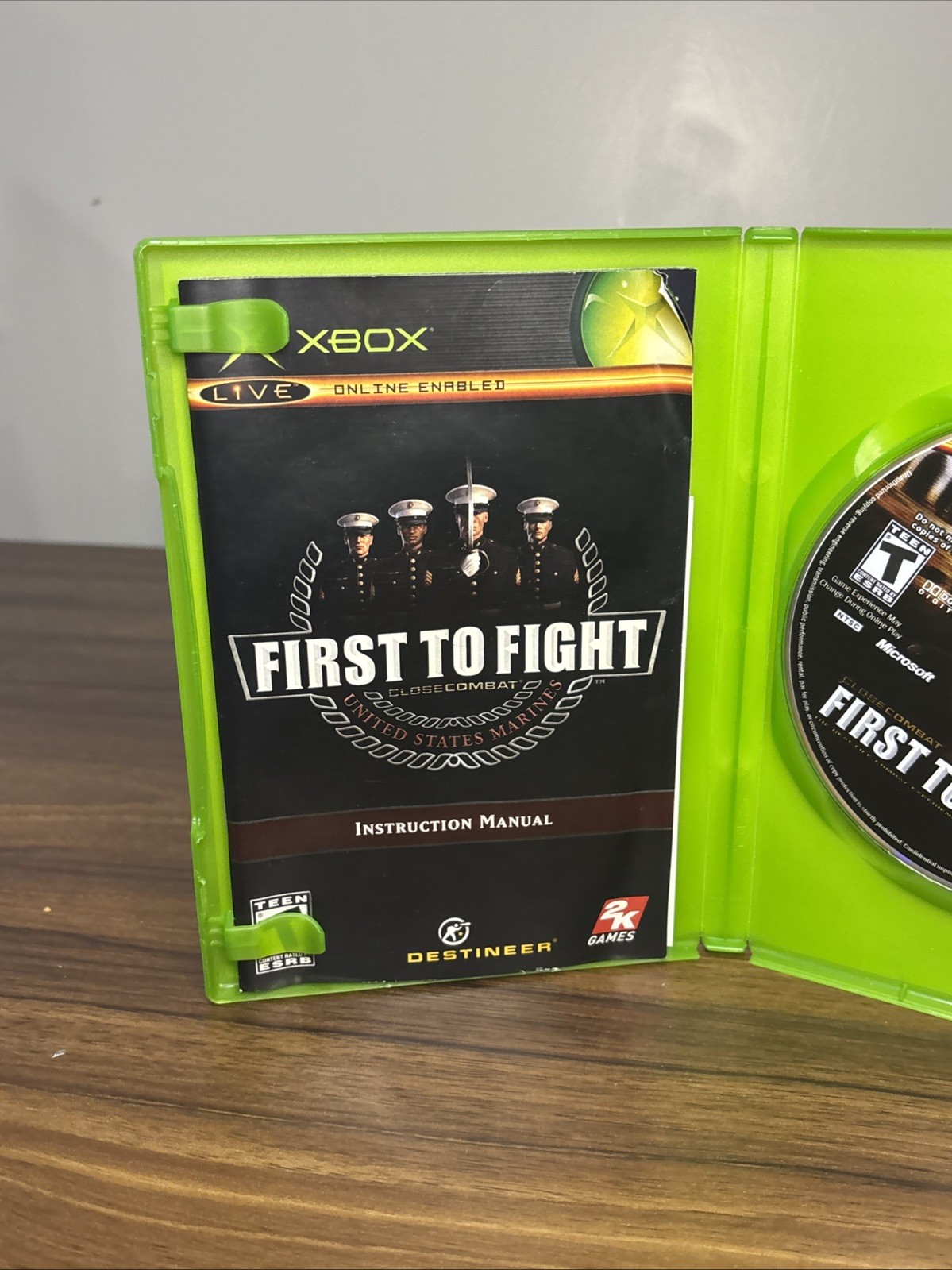 First To Fight: United States Marines | Xbox Video Game | With Manual | Works