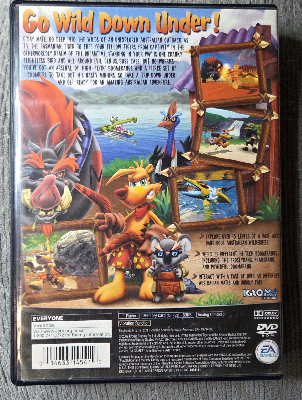 Ty The Tasmanian Tiger (Sony PlayStation 2, PS2, 2002) – Tested