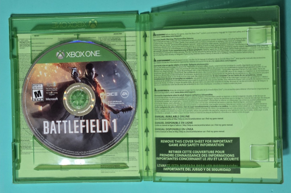 XBOX ONE – BATTLEFIELD 1 – EA – Rated M for mature