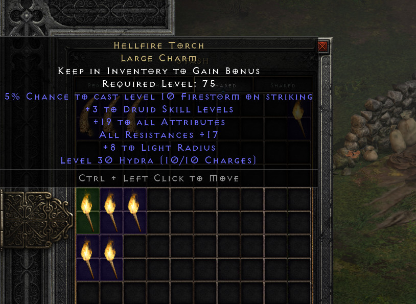 D2 D2R Diablo 2 Resurrected Softcore Non LADDER SC Druid Hellfire Torch PC Xbox