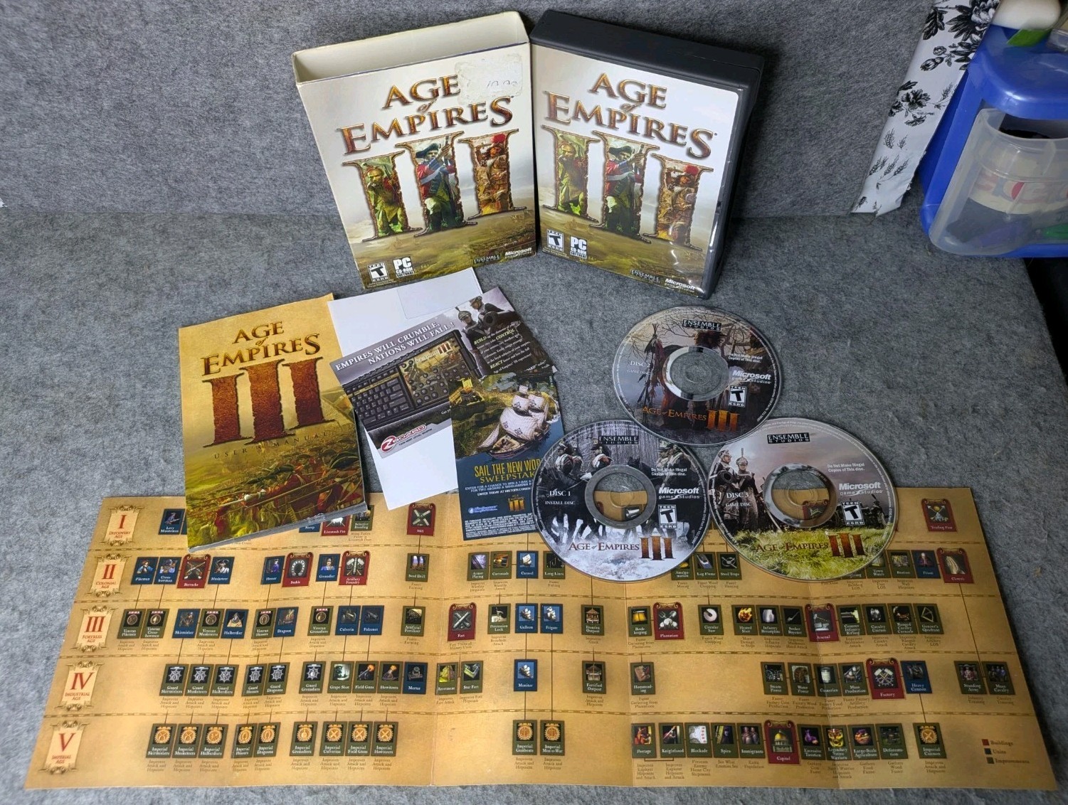 Age of Empires III 3 PC Box and Discs w Product Key