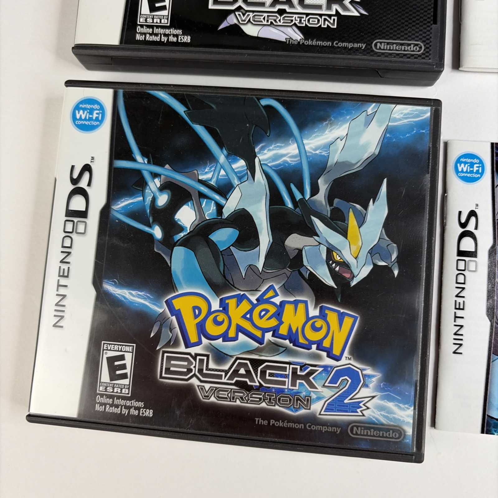 Pokemon Black 2 & Black Version Authentic Complete In Box Nintendo DS Bundle Lot