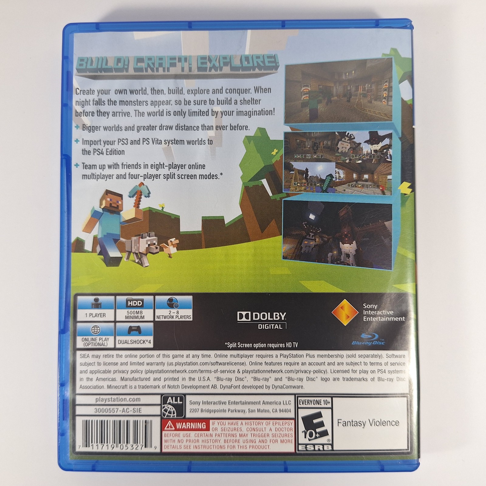 Minecraft Sony PlayStation 4 Edition PS4 – Case and Disc