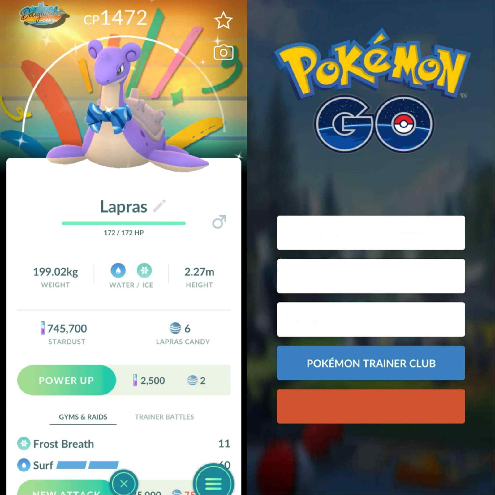 Pokémon Go | Shiny Lapras Scarf Seasonal Special Background ✨ Mini PTC