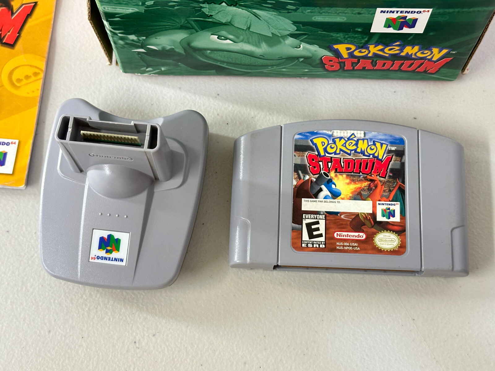 Pokemon Stadium (Nintendo 64 N64) Complete w/Transfer Pak Authentic