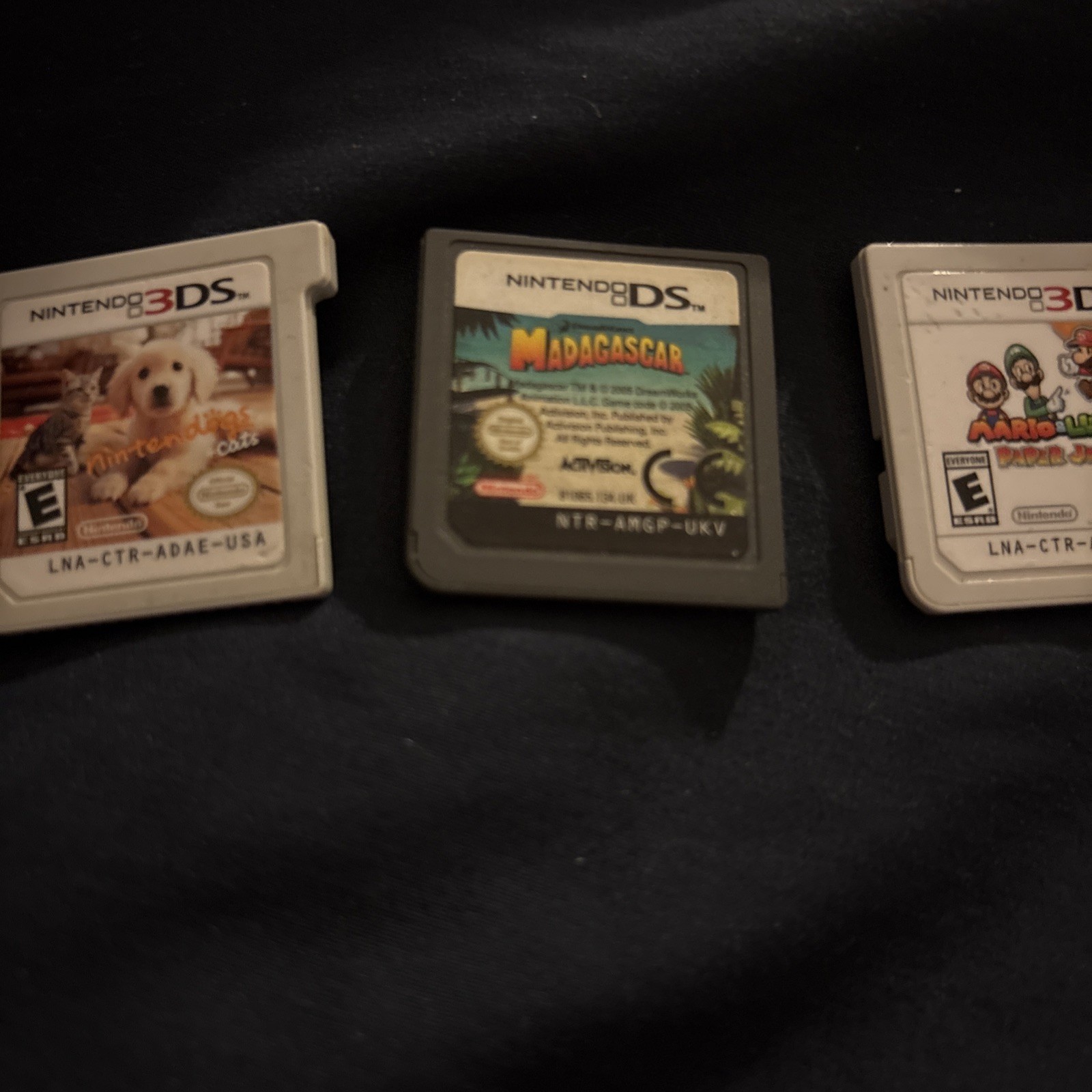 Lot Of 4 DS/3DS Games ; Nintendogs + Cats, Madagascar, Mario&Luigi, Zelda