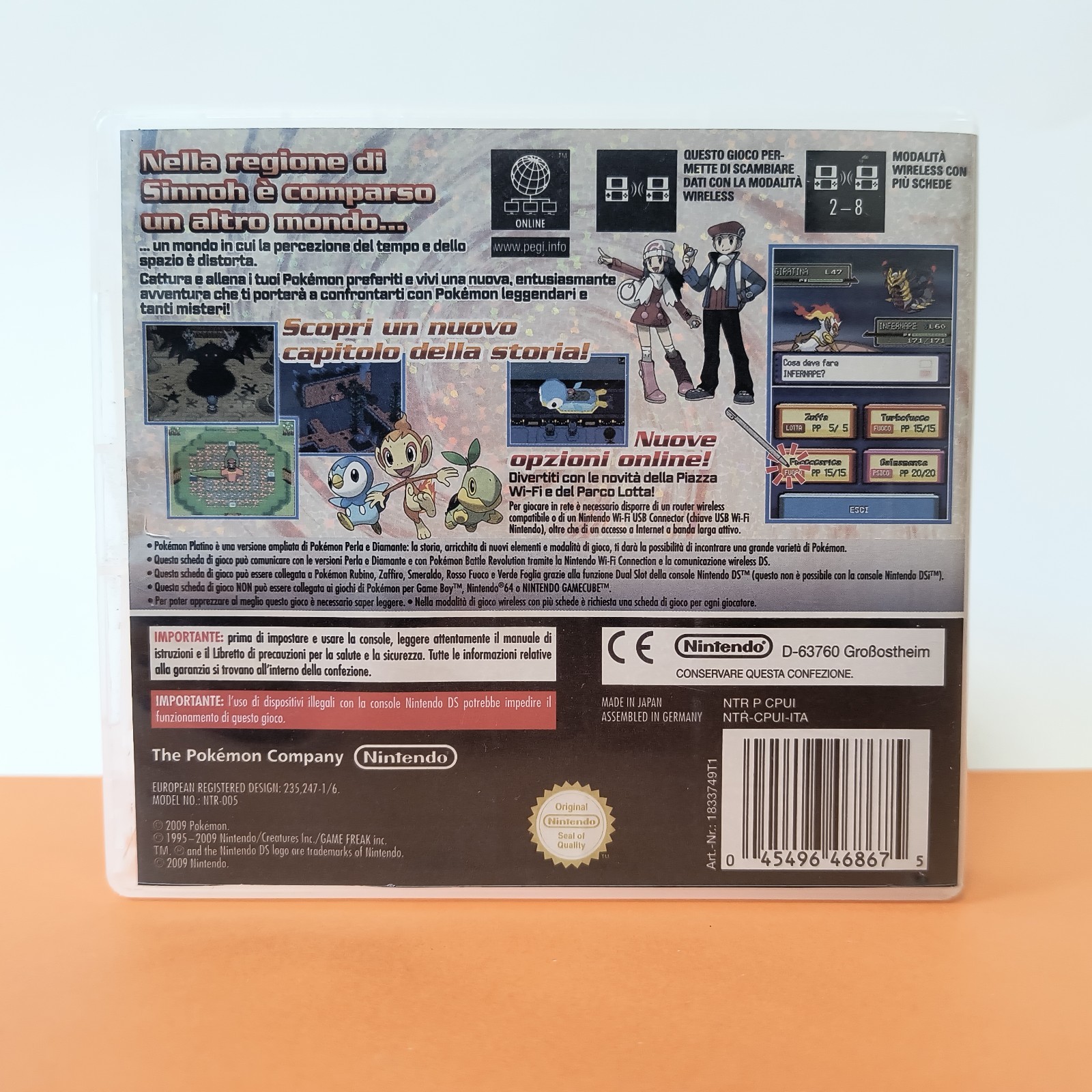 POKEMON PLATINUM VERSION GAME FOR NINTENDO DS 2DS 3DS PAL ITA COMPLETE