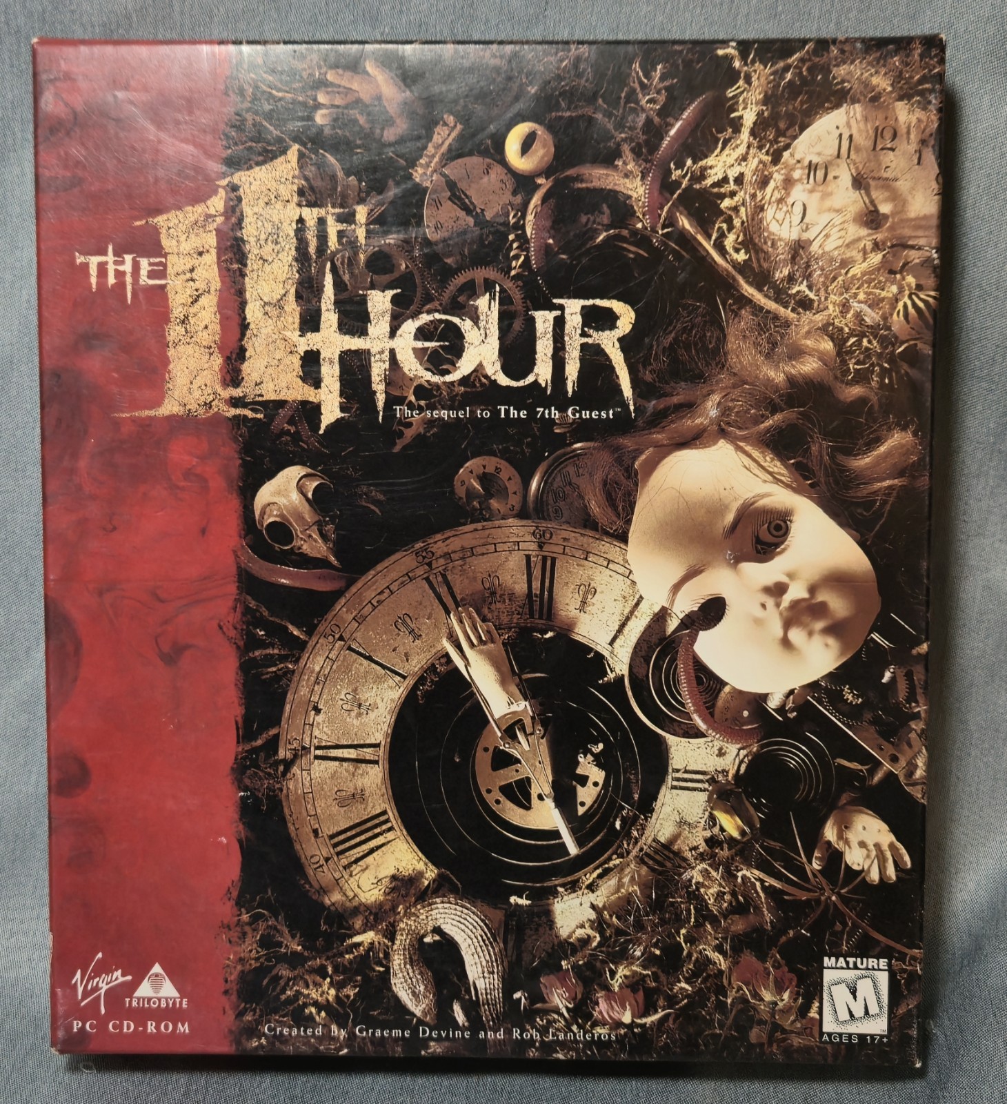 The 11th Hour (PC, 1994) Virgin Trilobyte With Manuals Box CD Case Free Shipping