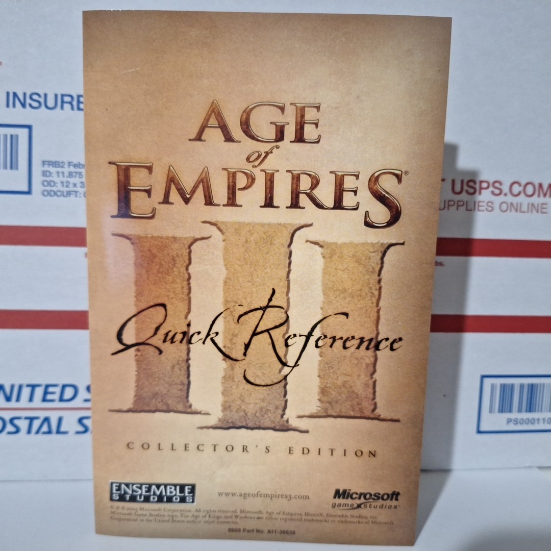 Age of Empires III 3 Collectors Edition PC Microsoft Games Big Box **No Game