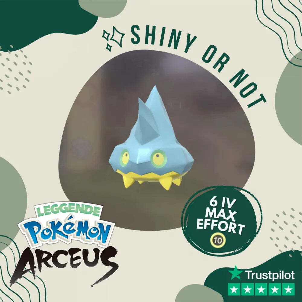 Bergmite Shiny ✨ Legends Pokémon Arceus 6 IV Max Effort Custom OT Leggende