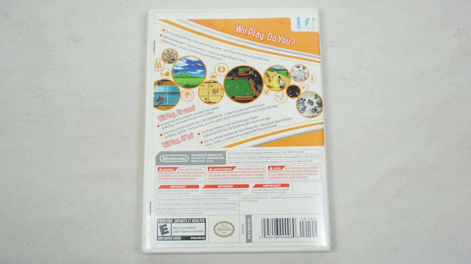 Wii Play Game 2007 Complete CIB Nintendo Wii Complete with Reg Card & Manual P
