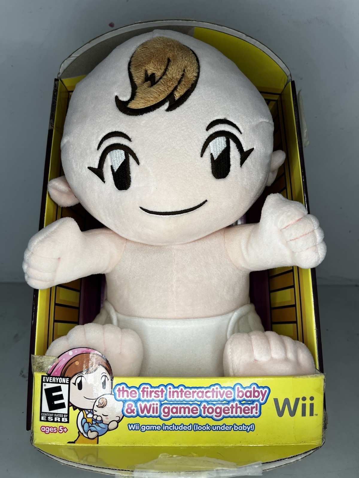 Majesco Babysitting Mama Nintendo Wii 2008 Manual Included w/ Baby Doll
