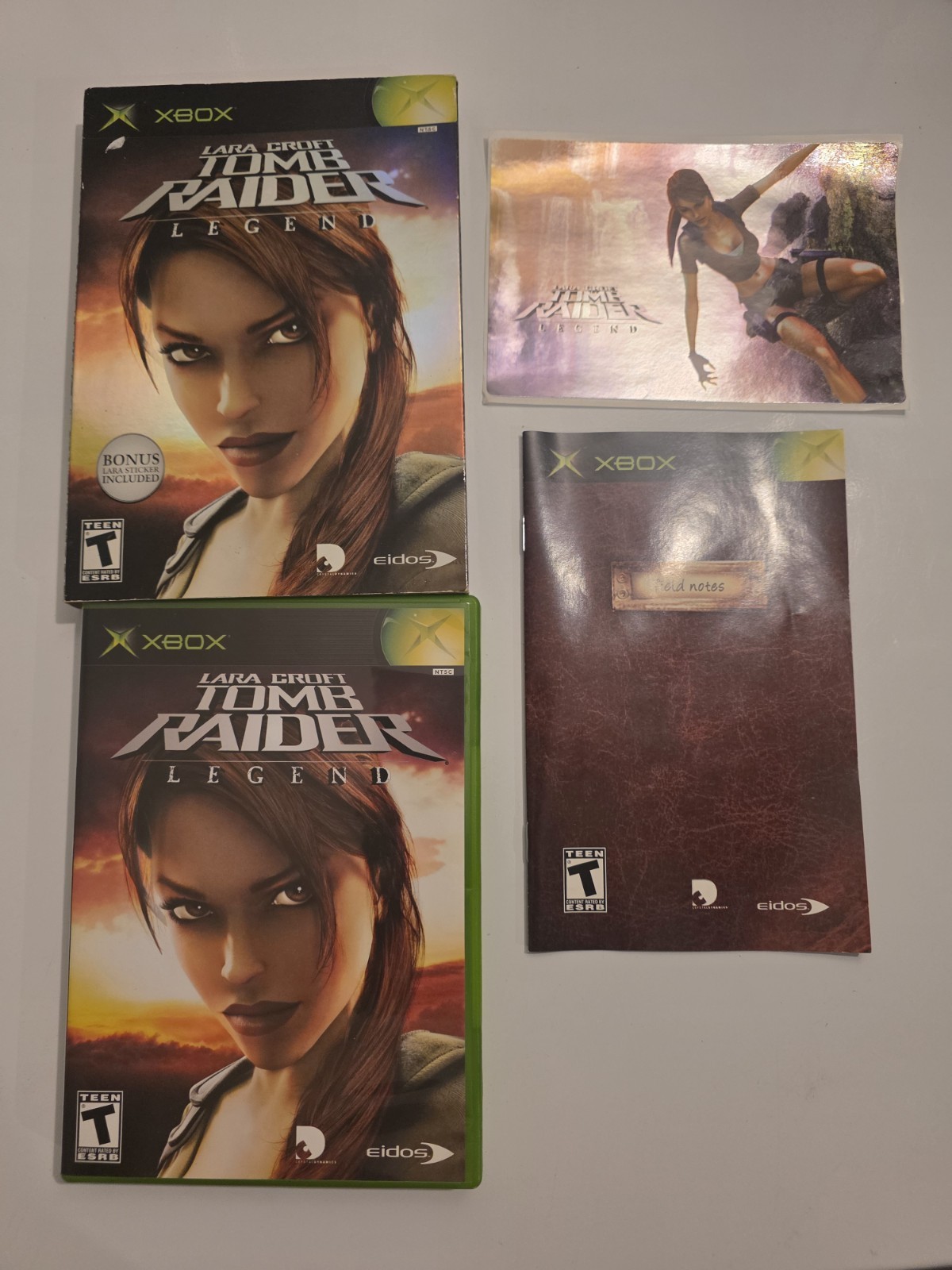 Original Xbox Lara Croft: Tomb Raider Legend SLIPCOVER + STICKER VARIANT GRAIL