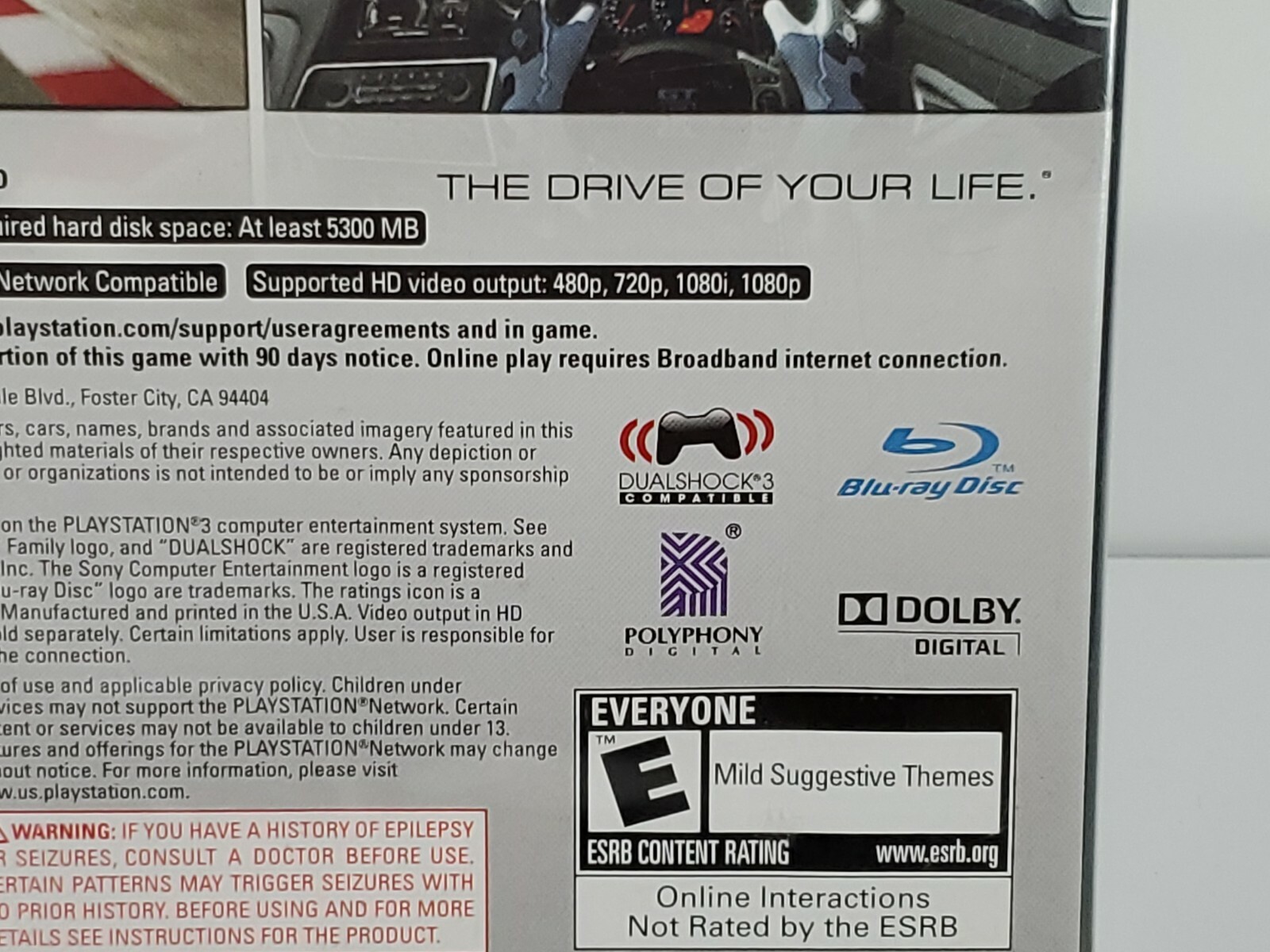 PlayStation 3 Gran Turismo 5 SONY READ