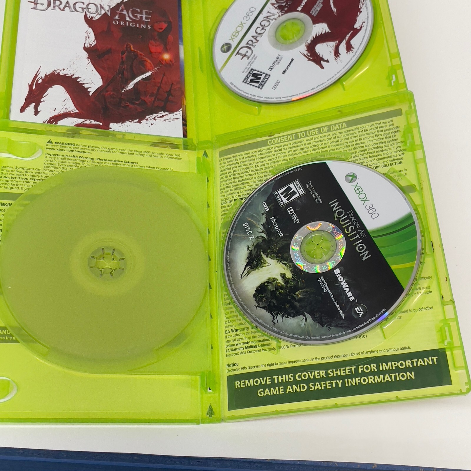 Dragon Age LOT OF 3: Dragon Age II, Origins & Inquisition (Microsoft Xbox 360)