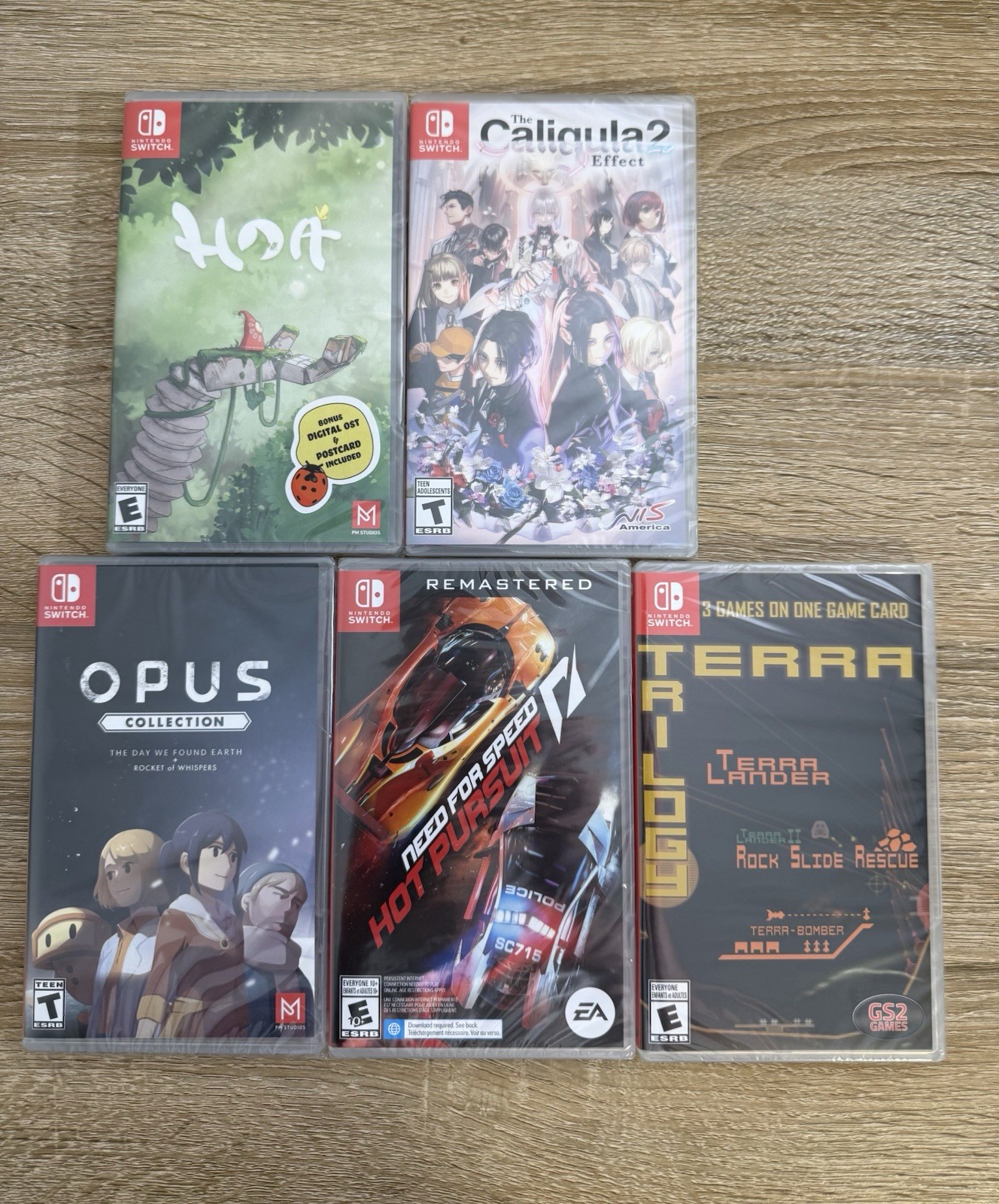 Nintendo Switch 5 Game Bundle (New/Sealed) HOA, Caligula Effect 2, OPUS And More