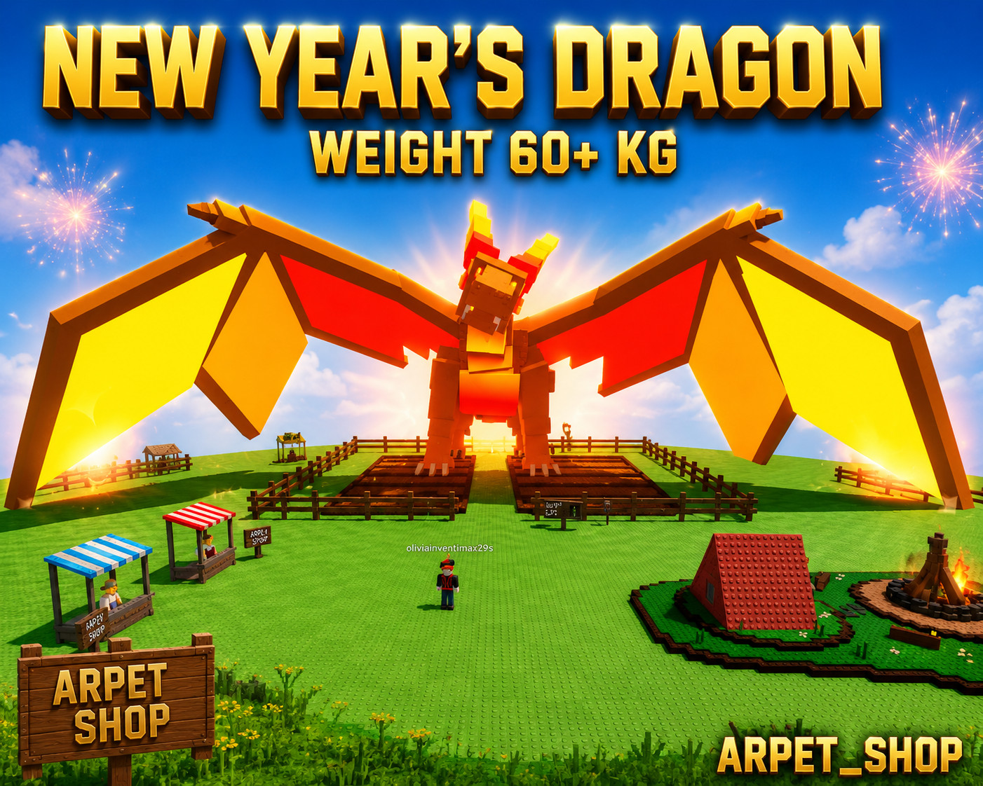 [🐶] New Years Dragon 60+ KG | Roblox GROW A GARDEN GAG | FAST DELIVERY