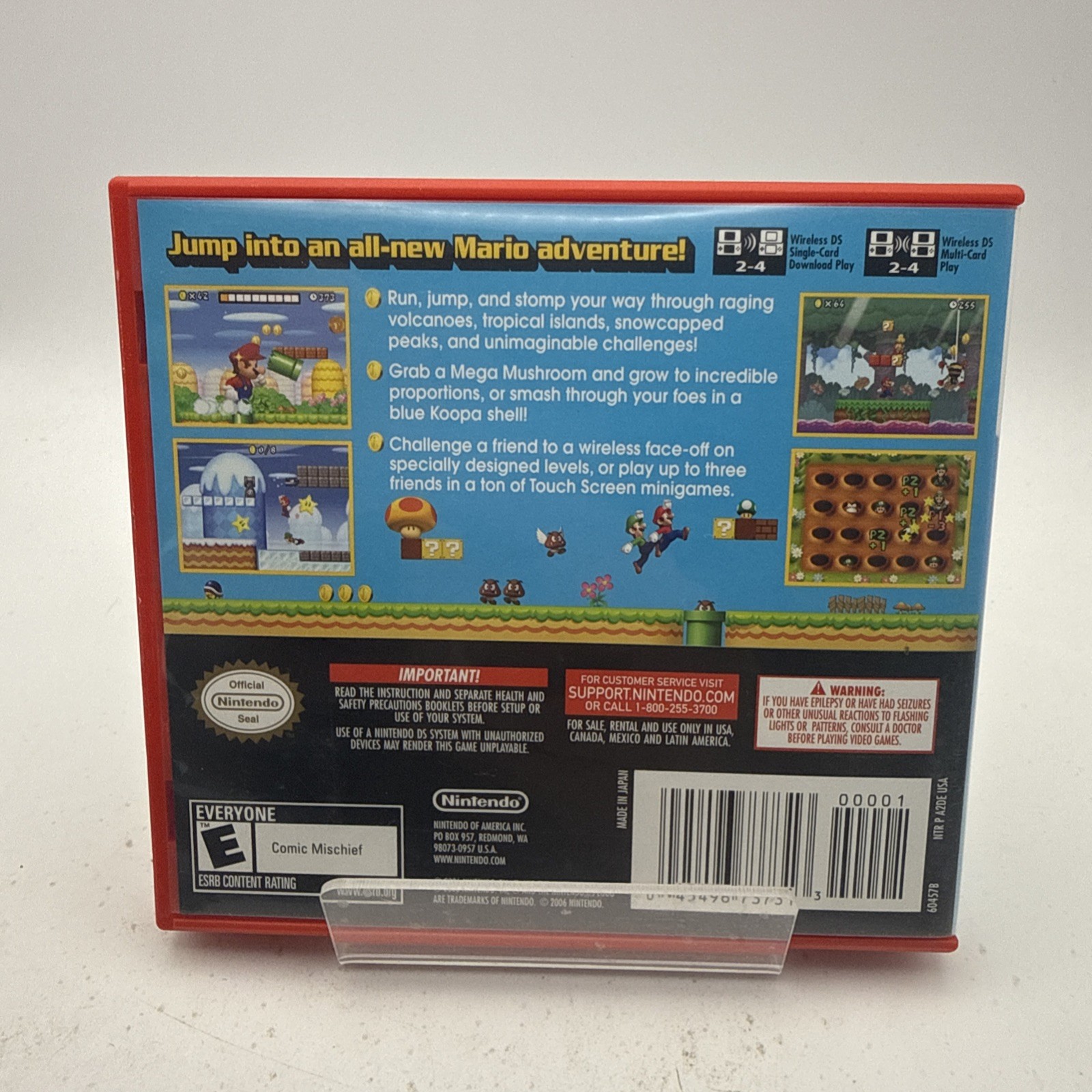 Super Mario Bros Nintendo DS Complete CIB w/ Manual & Inserts Tested Authentic