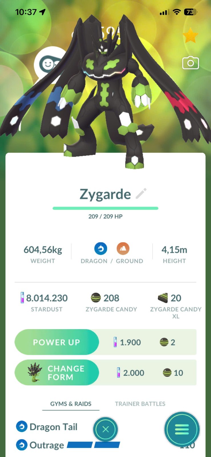 Hundo Zygarde Complete form A.C.C ✨ LvL70 with 01 Master Ball