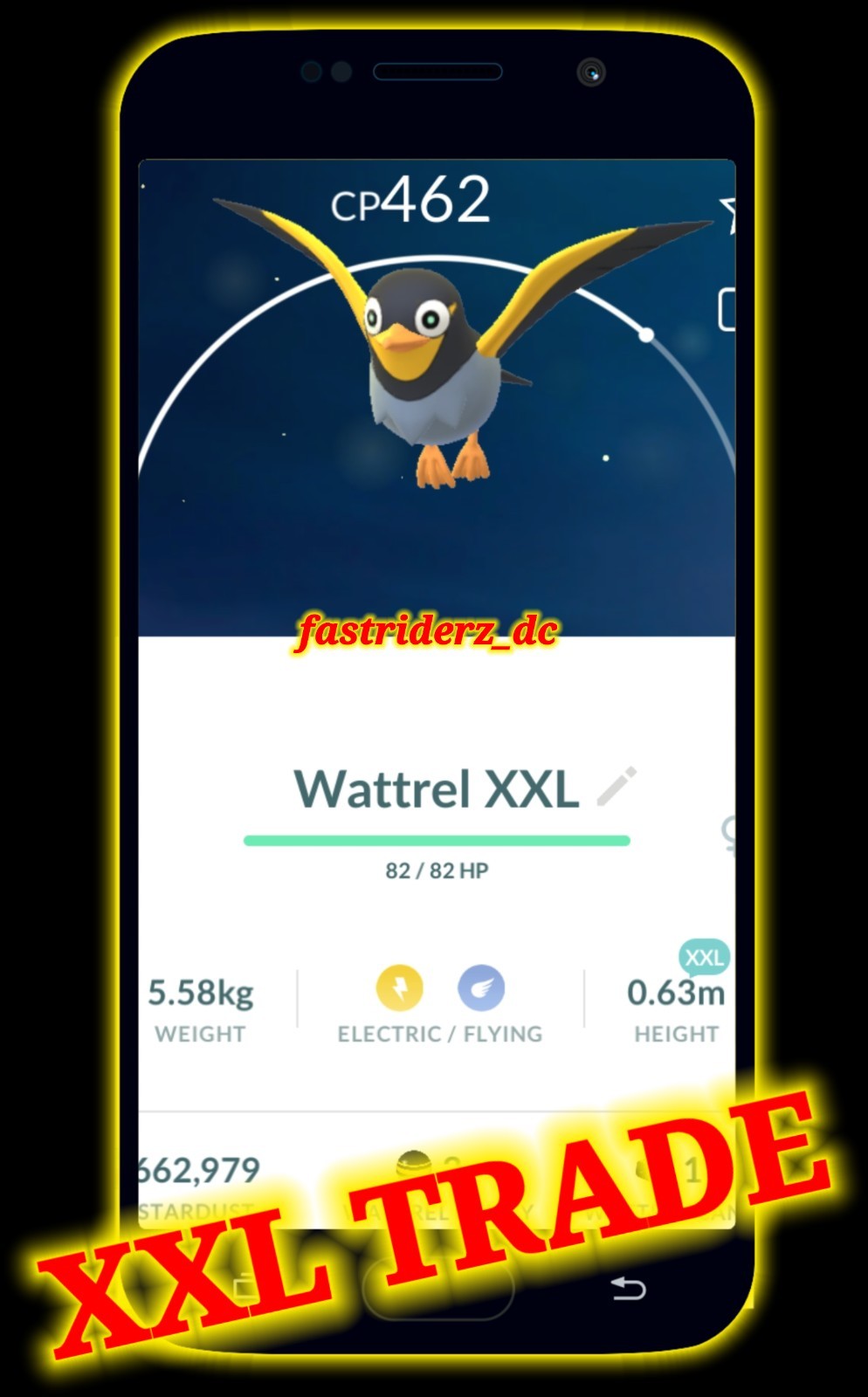 Pokémon Wattrel XXL Go