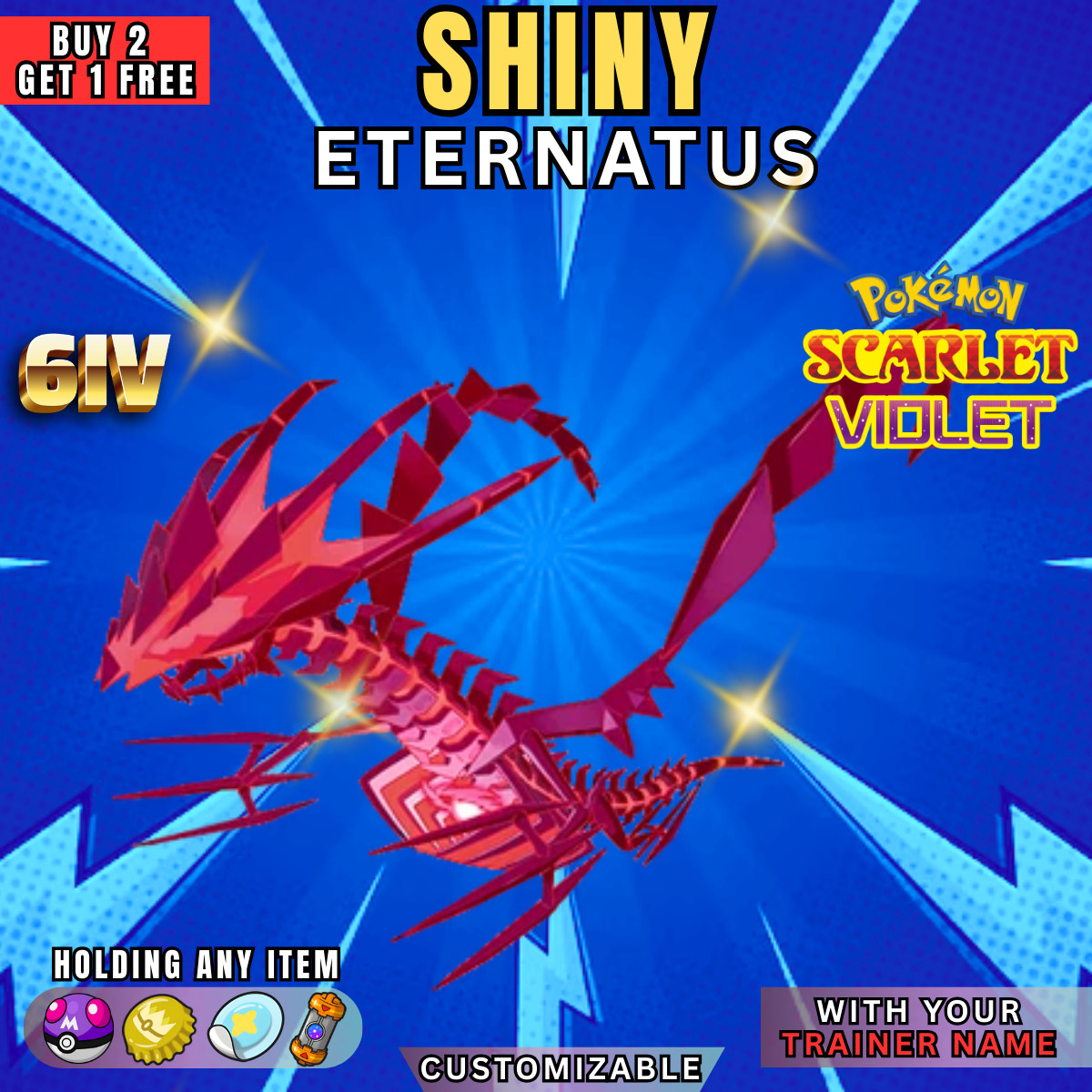 SHINY ETERNATUS ⭐️6IV⭐️ Pokemon Scarlet & Violet 🚀Fast Trade🚀 W/ YOUR OT