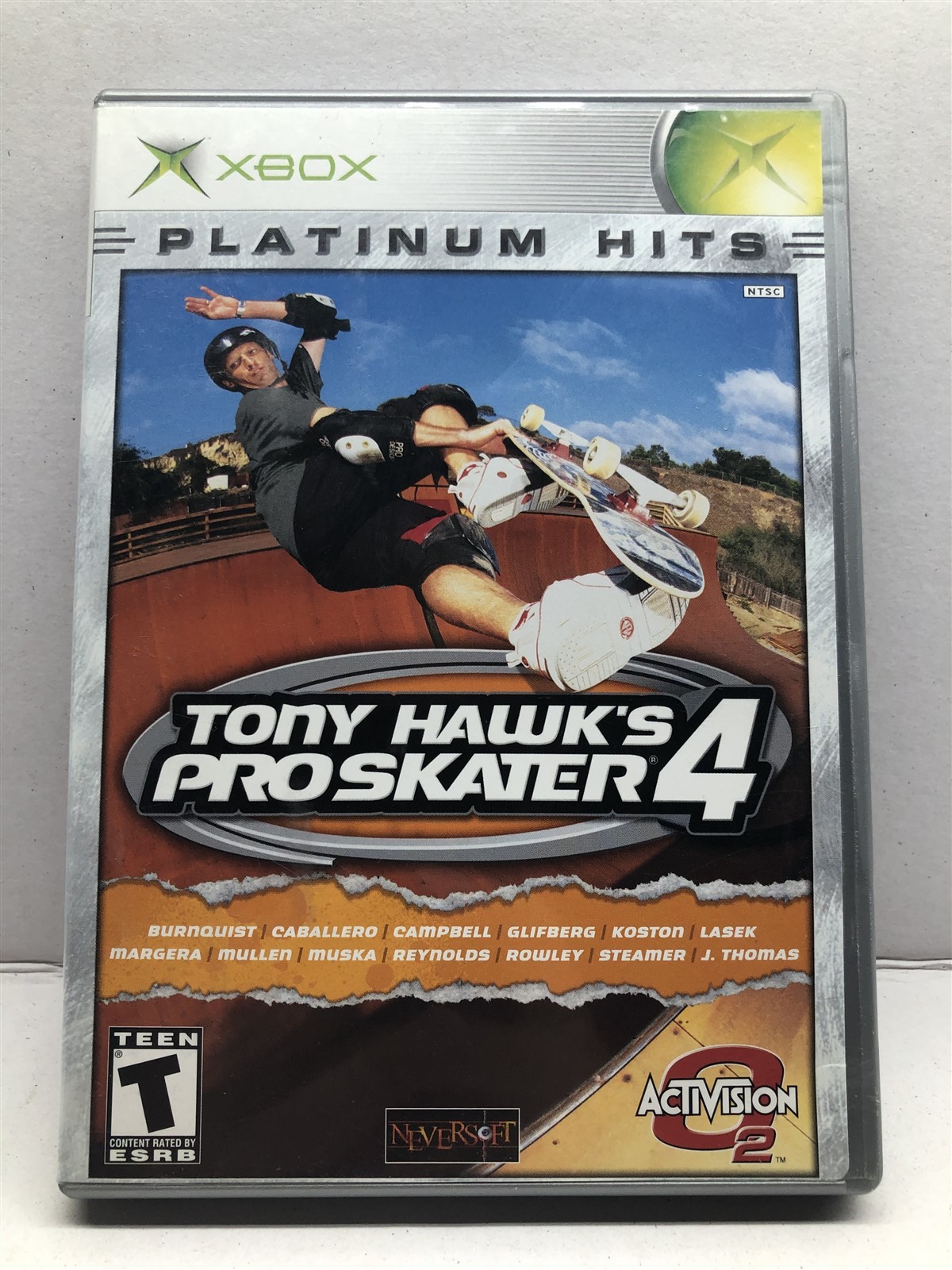 Tony Hawk’s Pro Skater 4 Platinum Hits (Microsoft Xbox, 2003) Complete Tested