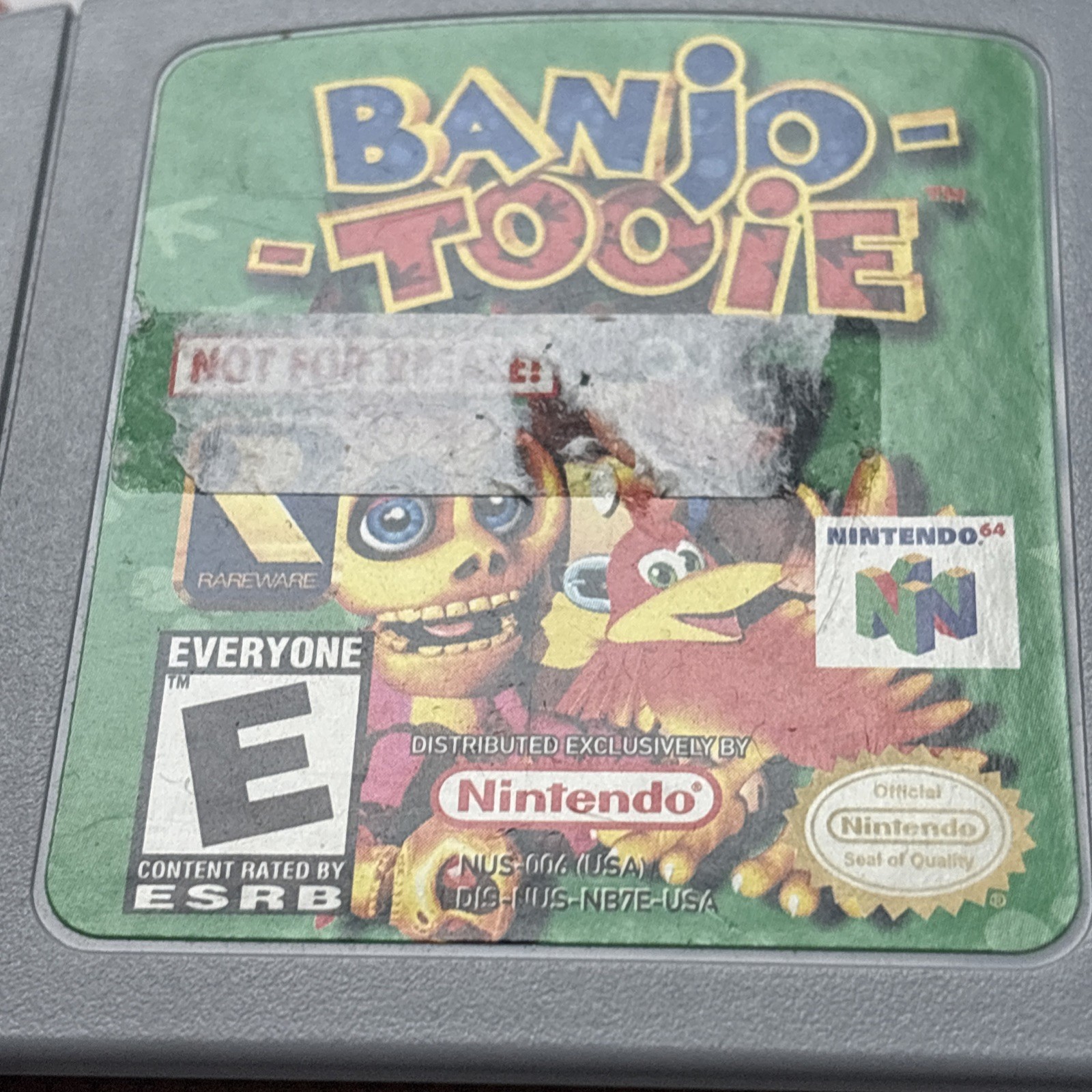 Banjo Tooie Not For Resale NFR Nintendo 64 N64 Authentic Store Kiosk Demo Refurb