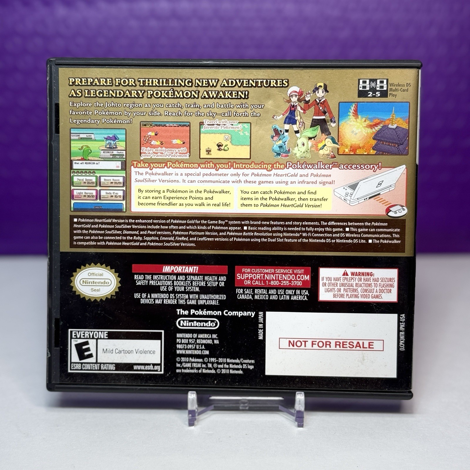 Pokemon Heart Gold Version (Game & Case) Authentic Nintendo DS Heartgold