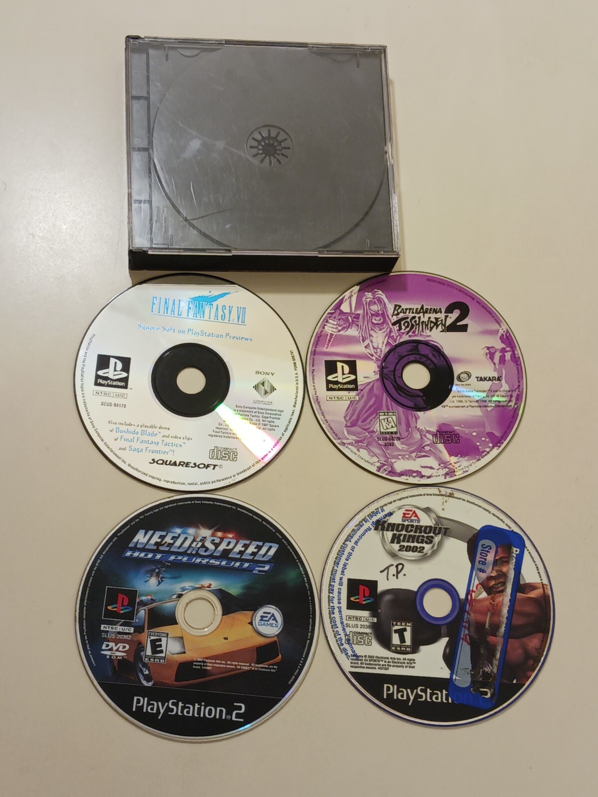 Lot of 4 PlayStation Games PS1 PS2 PS3 PS4 Various Titles Disc Only Vintage Rare
