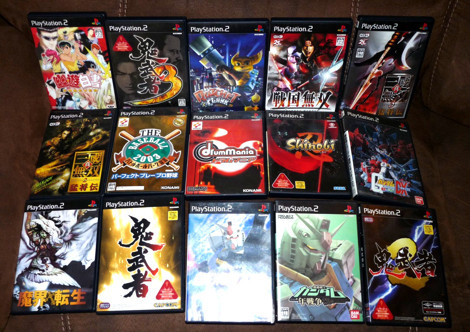 PS2 Japanese Shmup Lot 15 Games – Ratchet, Hakusho Forever, Gundam, Shinobi CIB!