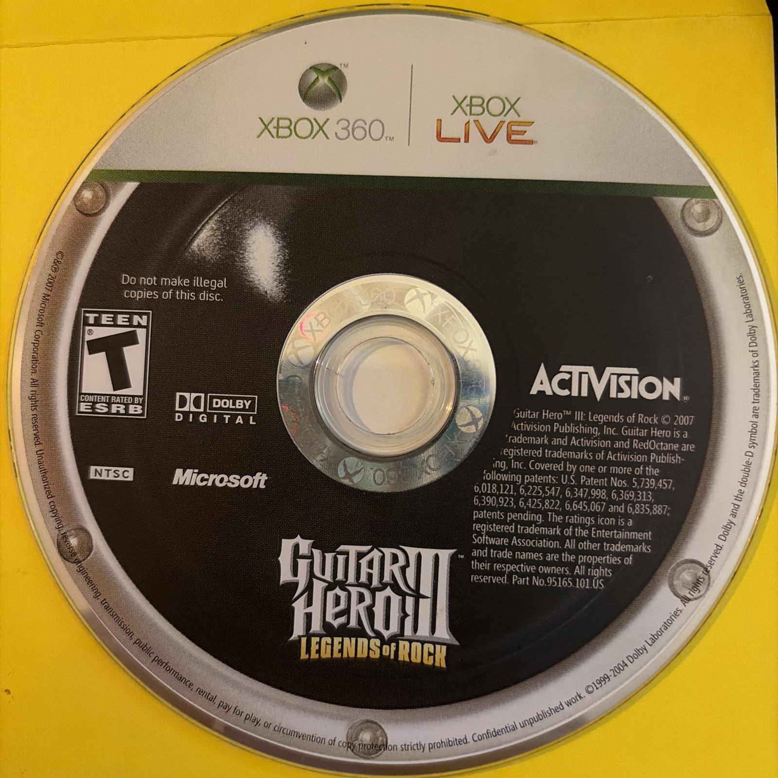 Guitar Hero III: Legends of Rock 3 (Microsoft Xbox 360, 2007) – Tested – Works
