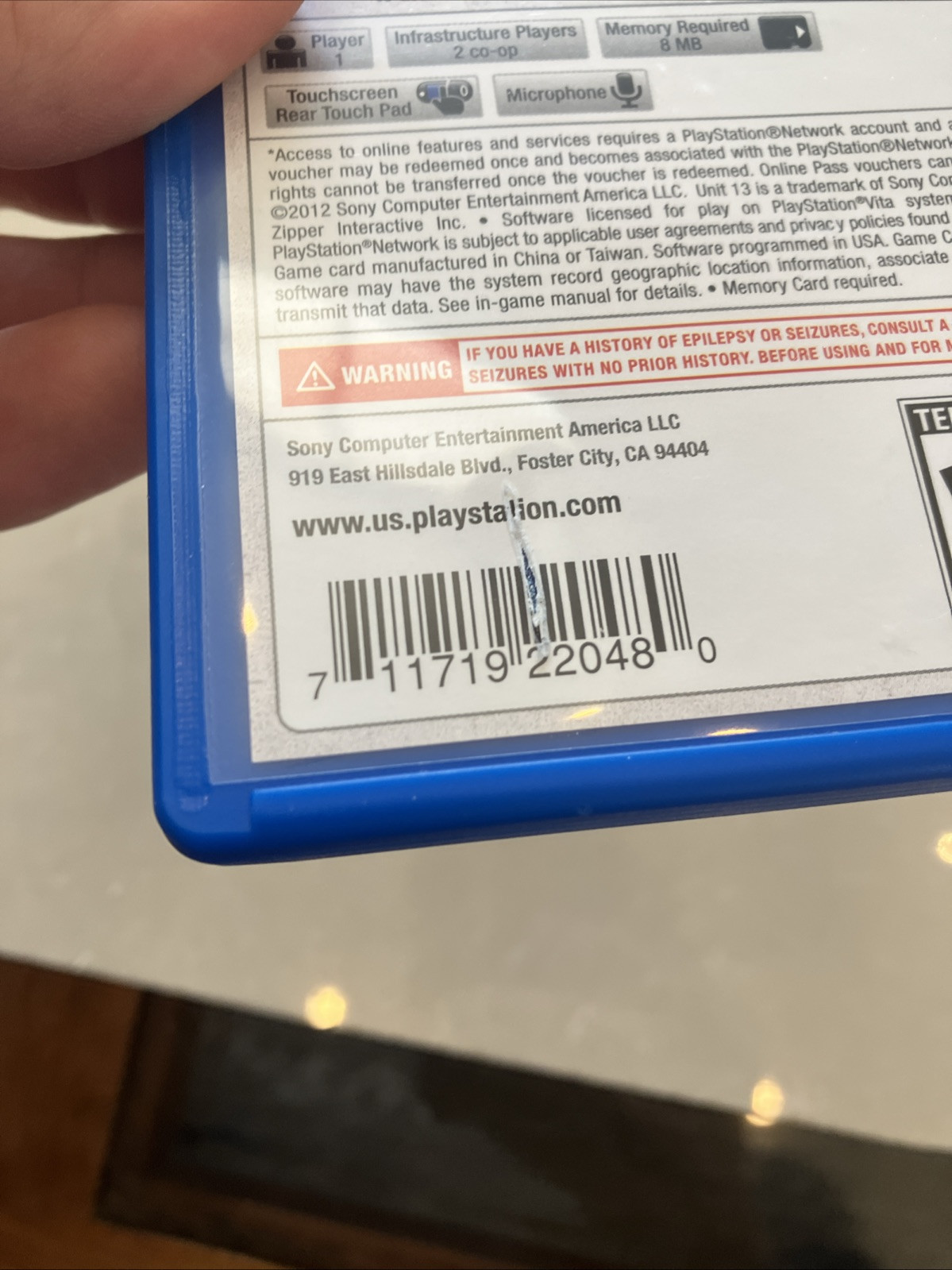 Unit 13 Vita CIB Complete w Insert. Tested (Sony PlayStation PS Vita, 2012)